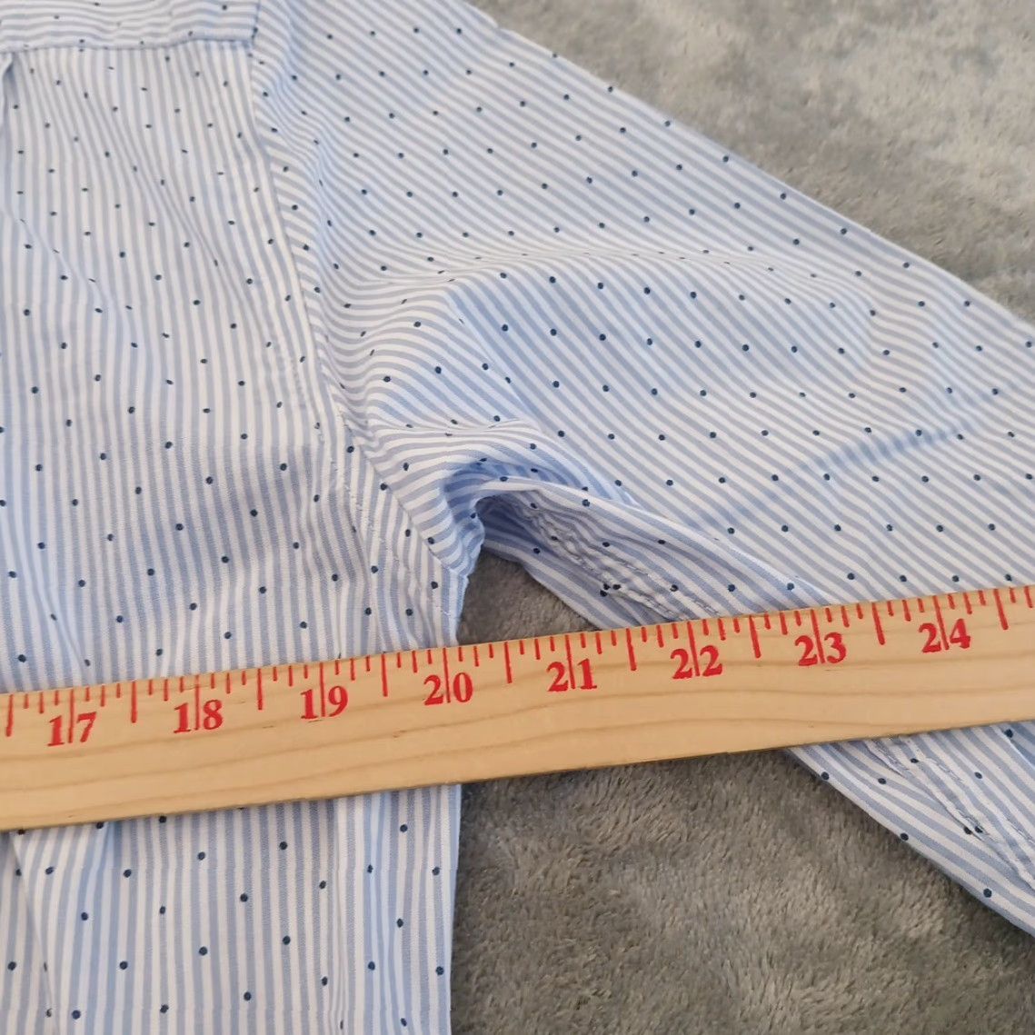 Vintage Hawker Rye Shirt Mens M Blue Polka Dot Long Sleeve Button Up Cotton Slim Size US M / EU 48-50 / 2 - 7 Thumbnail