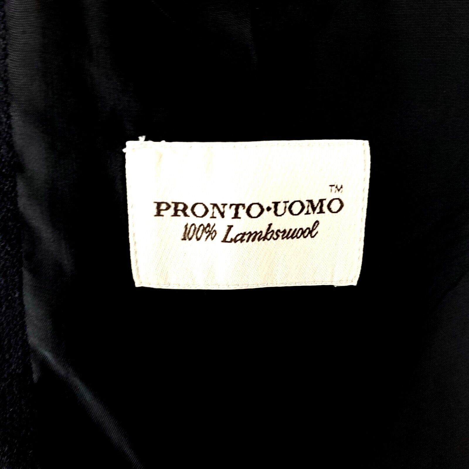 Pronto Uomo Pronto Uomo 100% Lambswool Tweed 2 Button Sport Coat 42L Gra Size 42L - 7 Thumbnail