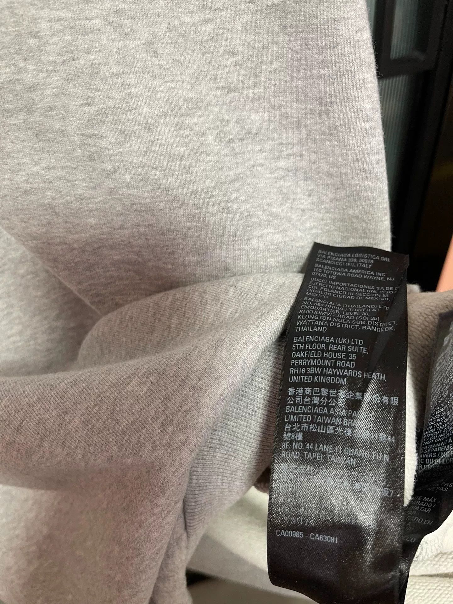 Balenciaga balenciaga gray hoodie with logo print Size US M / EU 48-50 / 2 - 6 Thumbnail