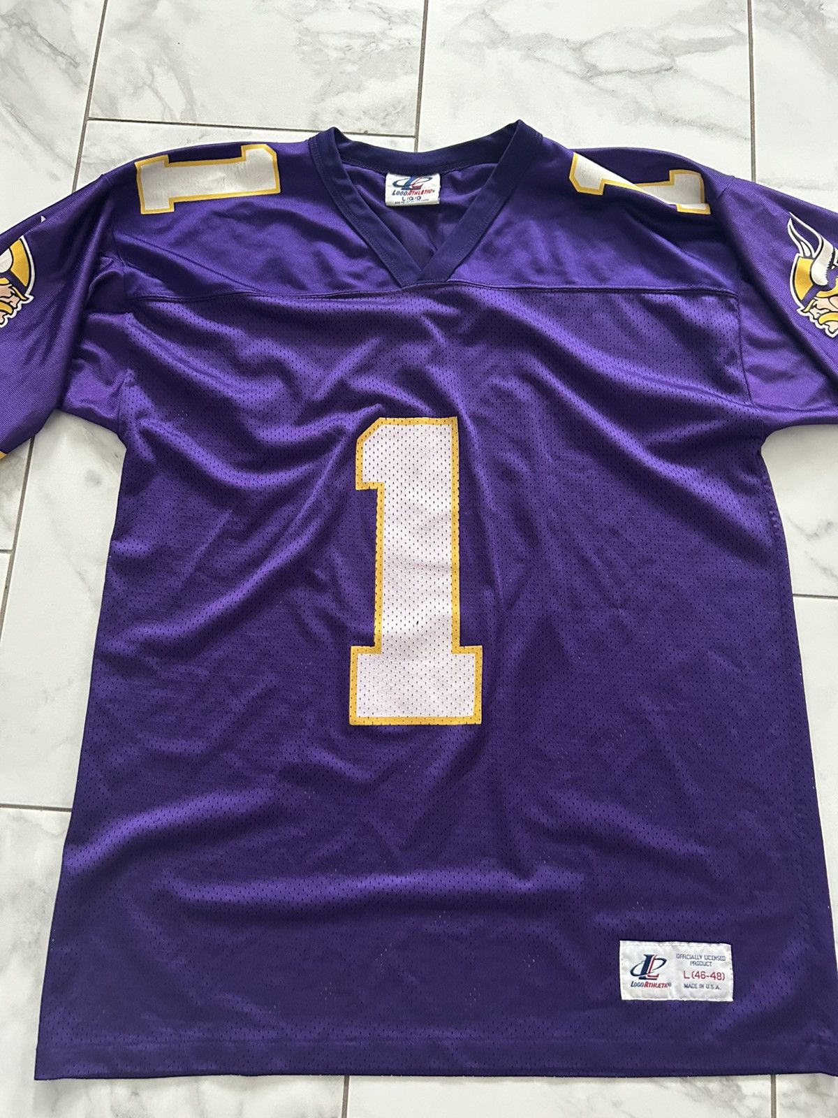 Logo Athletic Vintage Warren Moon Minnesota Vikings NFL Football Jersey Size US L / EU 52-54 / 3 - 2 Thumbnail