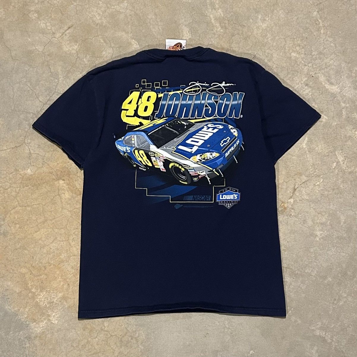 NASCAR × Vintage Crazy Vintage Y2K Nascar Jimmie Johnson Lowe’s Racing Tee Size US M / EU 48-50 / 2 - 1 Thumbnail