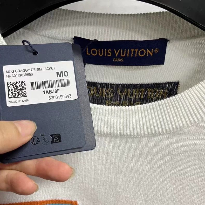 Louis Vuitton Louis Vuitton White monogrammed intarsia short sleeve crew Size US M / EU 48-50 / 2 - 2 Thumbnail