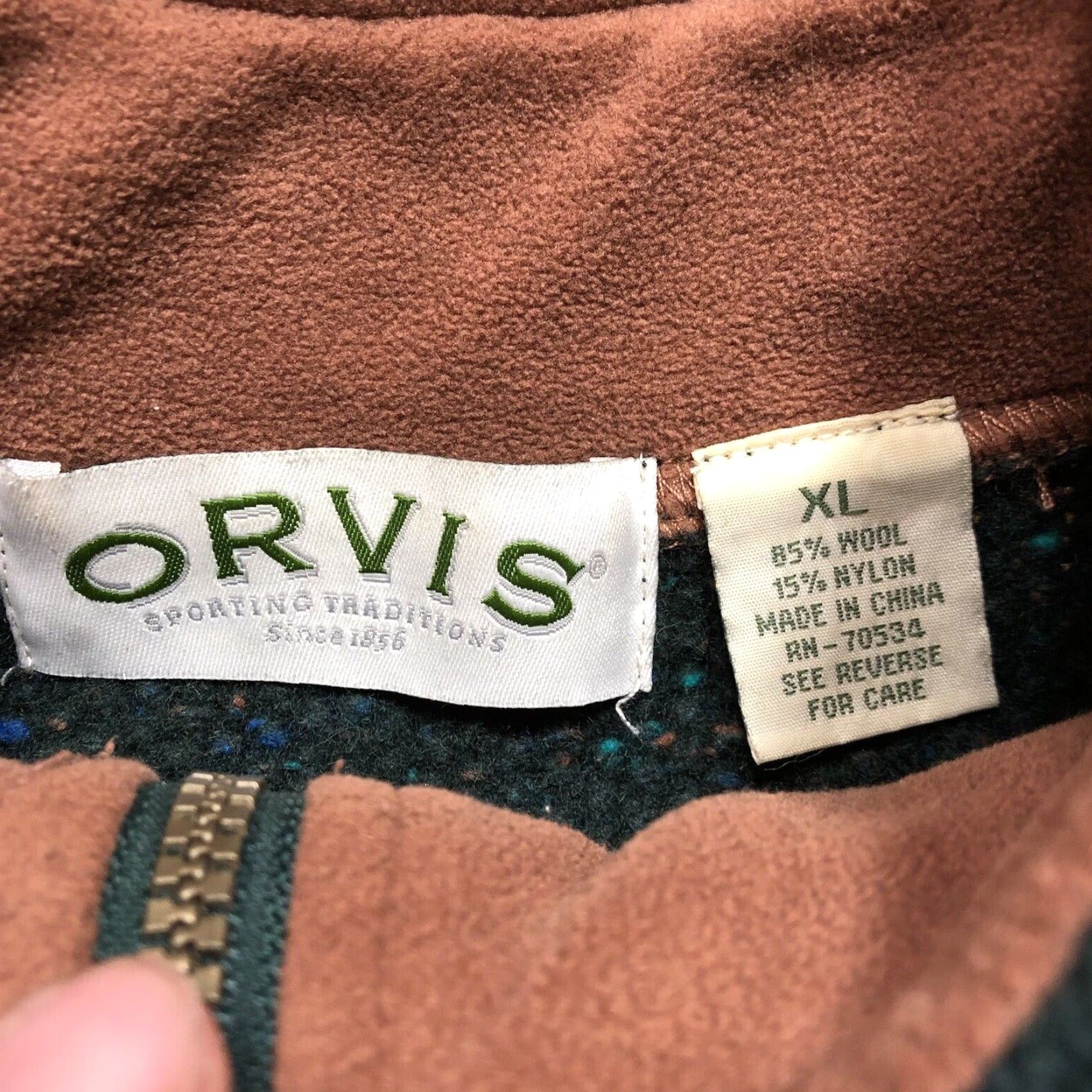 Orvis VINTAGE Orvis Sweater Mens XL Green 1/4 Zip Pullover Knit Outdoor Hiking Camp USA Size US XL / EU 56 / 4 - 7 Thumbnail