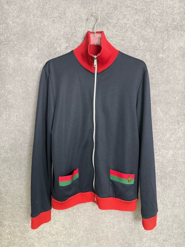 Gucci Gucci Red Green Bee Embroidery Jacket - dmc Size US XXS / EU 40 - 1 Thumbnail