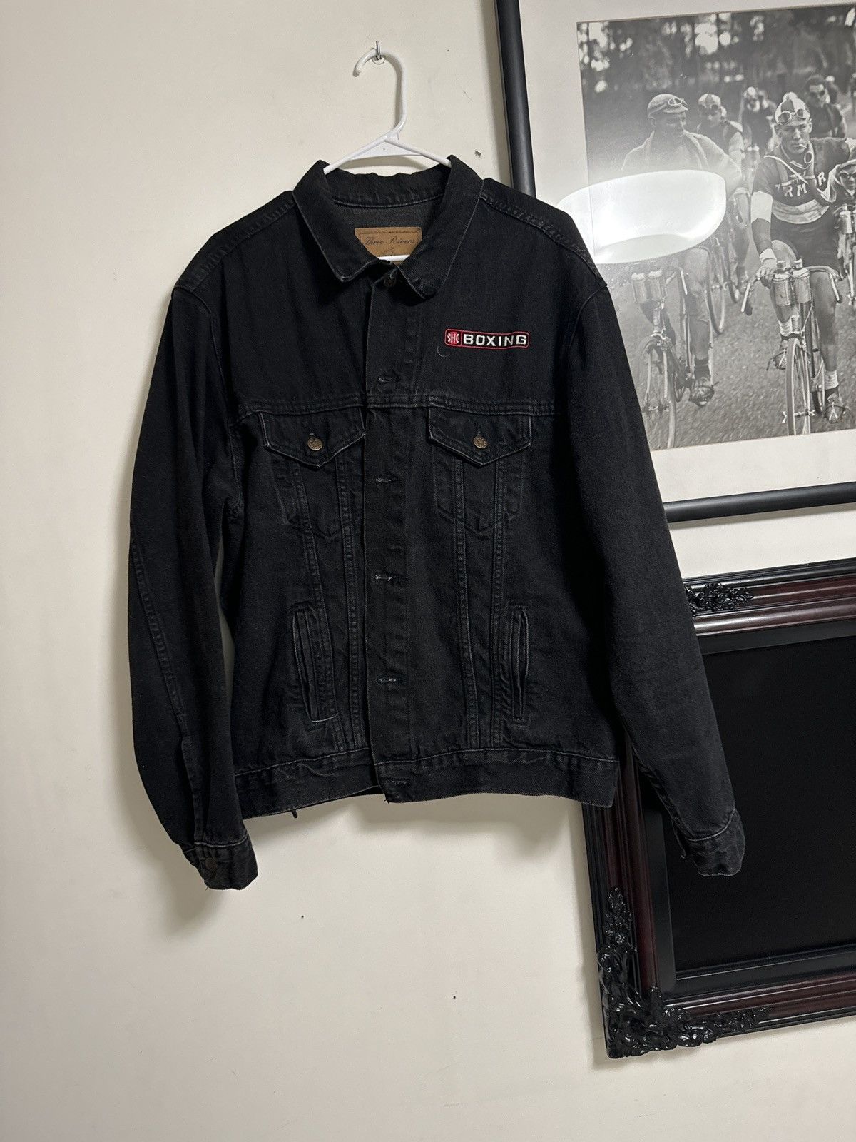 Vintage Vintage Showtime Boxing Denim Jacket Size US L / EU 52-54 / 3 - 1 Thumbnail