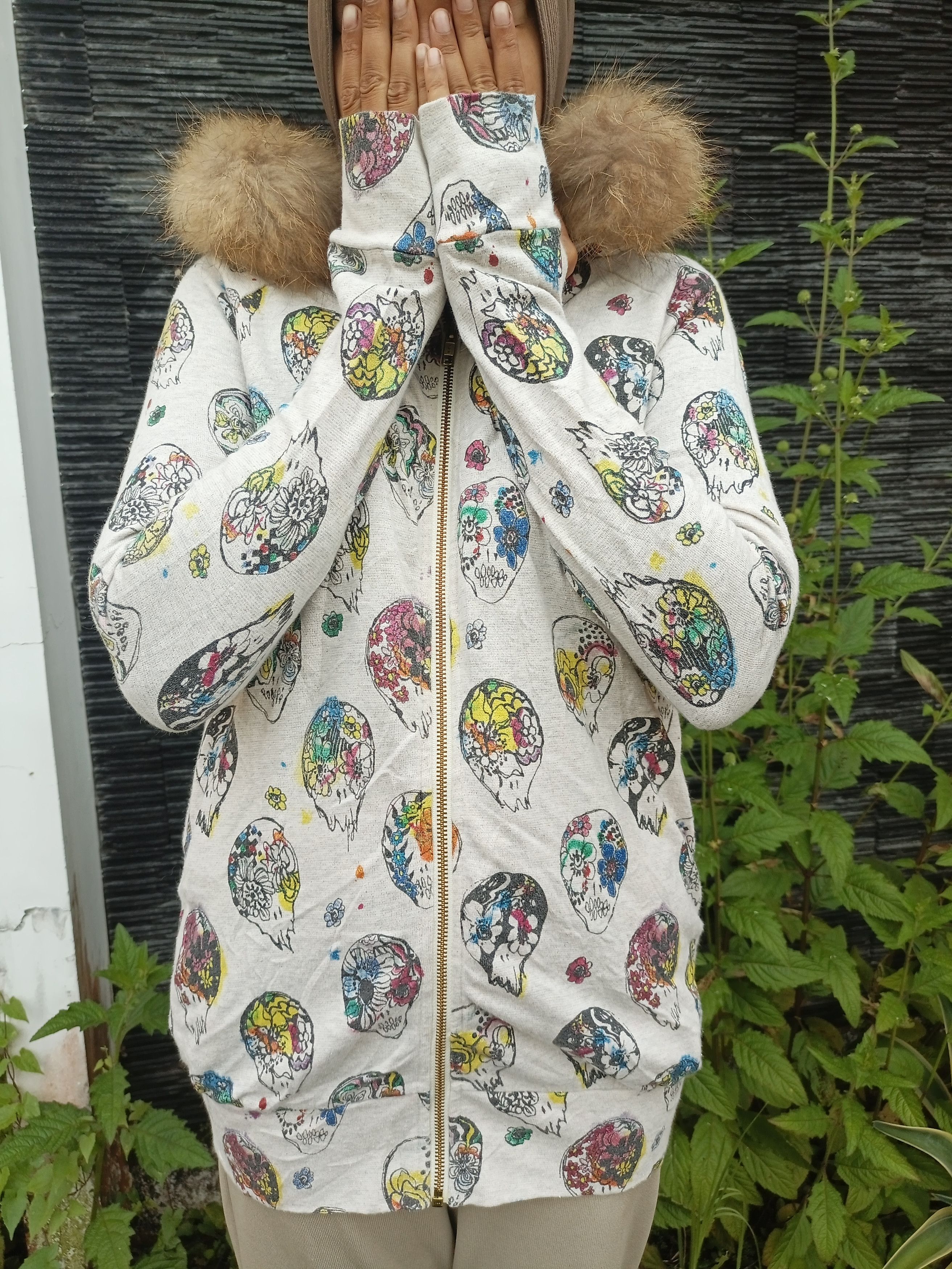 Japanese Brand × Le Grande Bleu (L.G.B.) SCOLAR Skulls Fur Hoodie Size US M / EU 48-50 / 2 - 8 Thumbnail