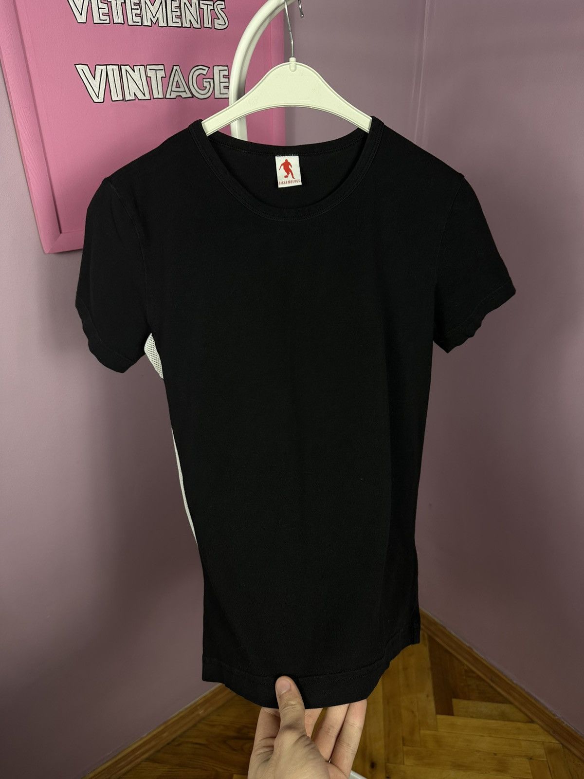 Dirk Bikkembergs Bikkembergs Logo Pattern Cotton T Shirt Crop Mesh Stretch Size US M / EU 48-50 / 2 - 4 Thumbnail