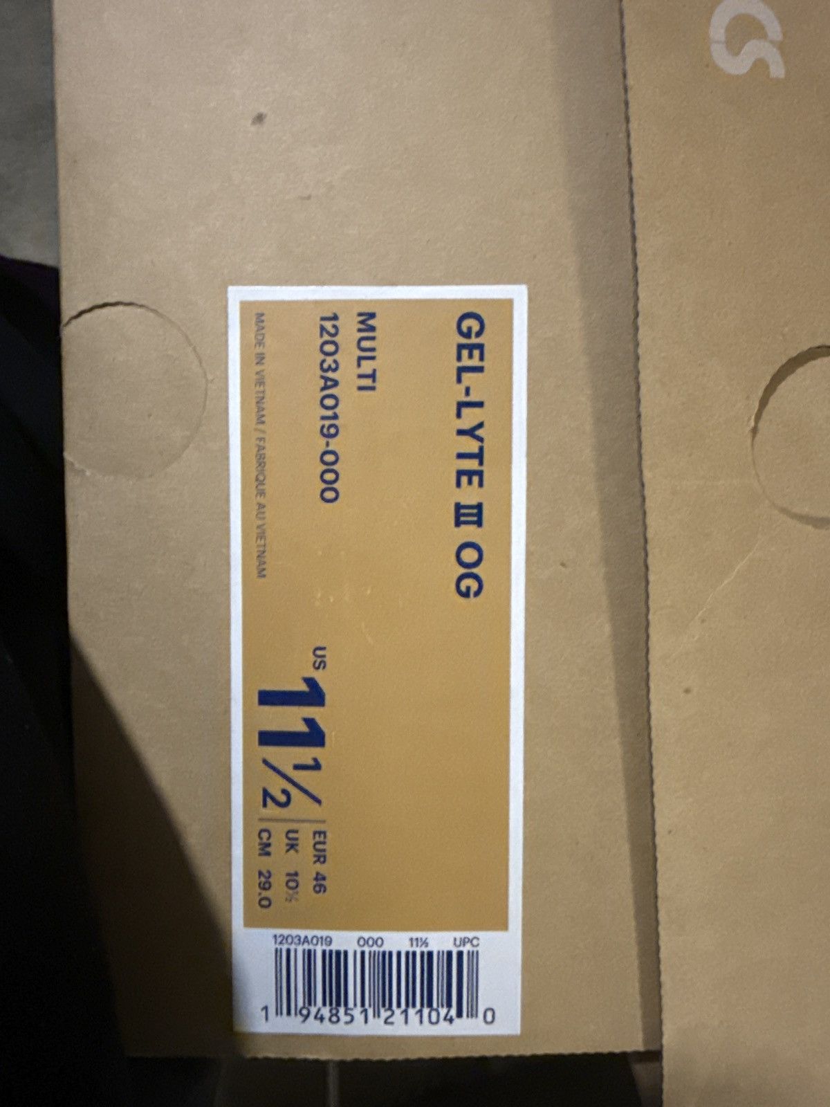 Asics Gel-Lyte III OG Size US 11.5 / EU 44-45 - 6 Thumbnail