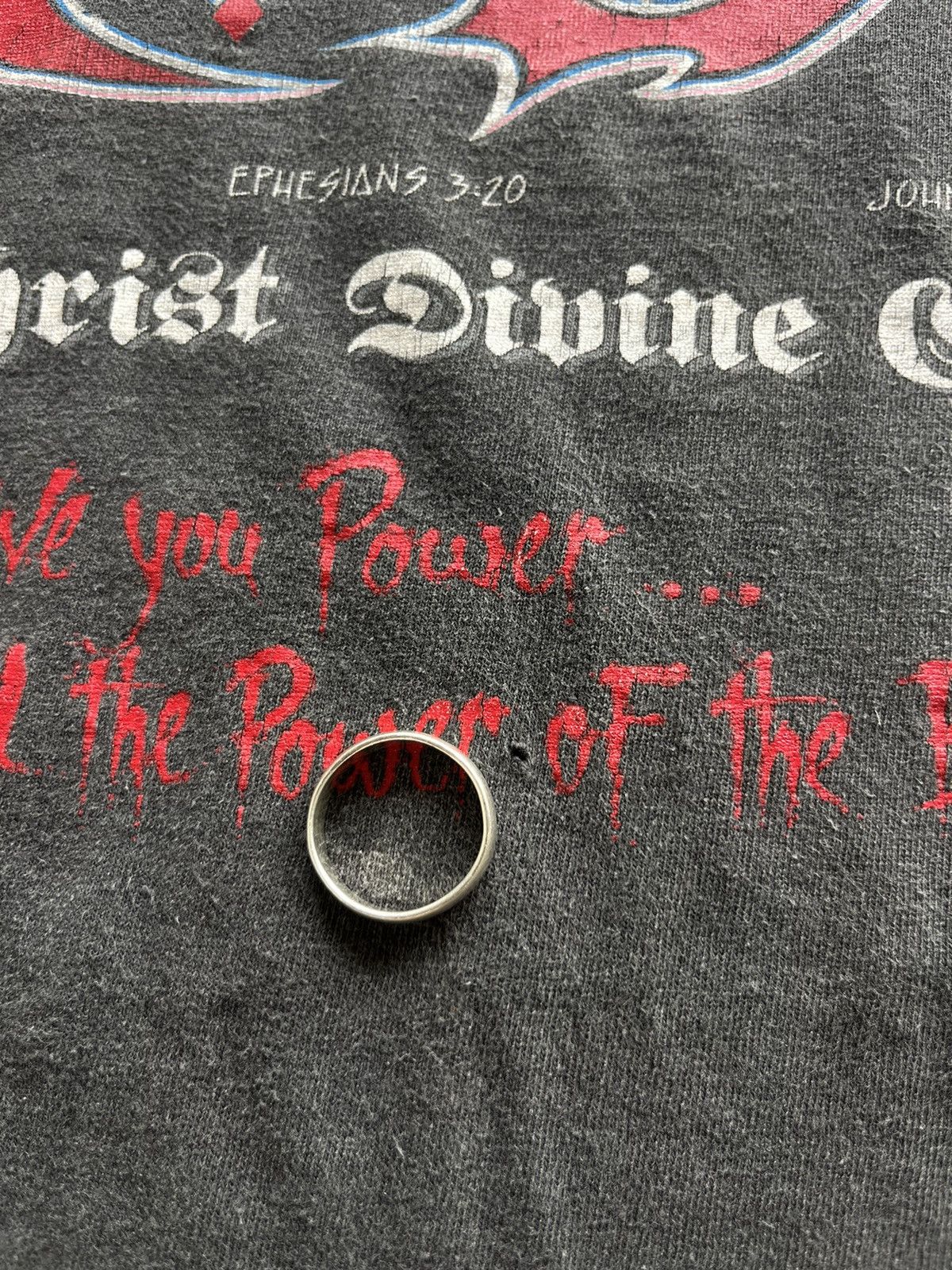 Vintage Vintage JCDC Jesus Parody AC/DC 1990’s T-shirt Size US XL / EU 56 / 4 - 10 Thumbnail