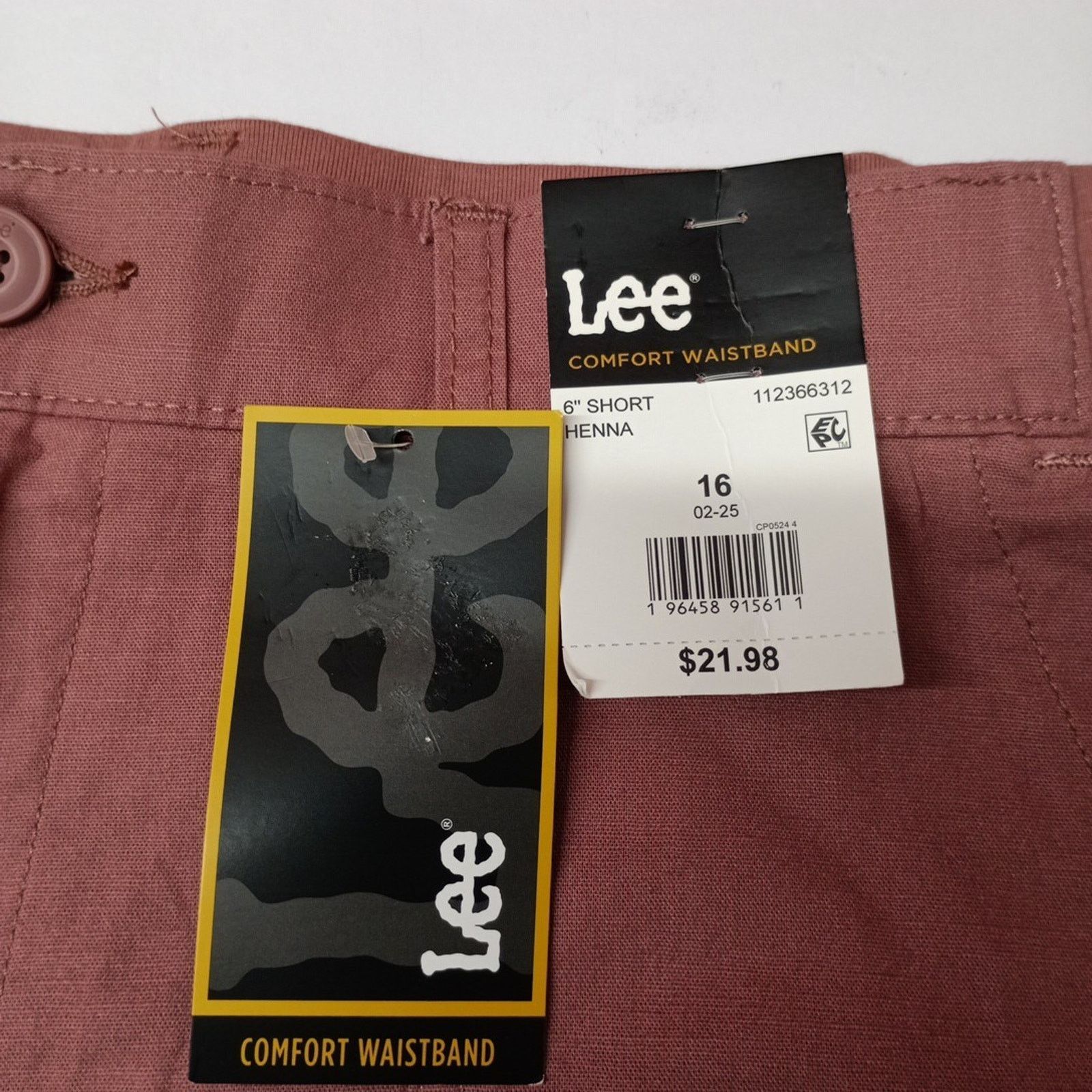 Lee Lee Bermuda Shorts Womens Size 16 Henna 6" Ins Comfort Waist Size 38" / US 16 / IT 52 - 2 Thumbnail