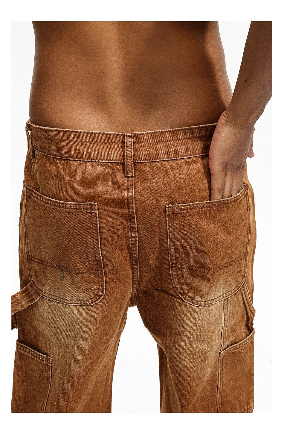 Jean × Vintage washed faded carpenter y2k cargo jeans Size US 30 / EU 46 - 4 Thumbnail