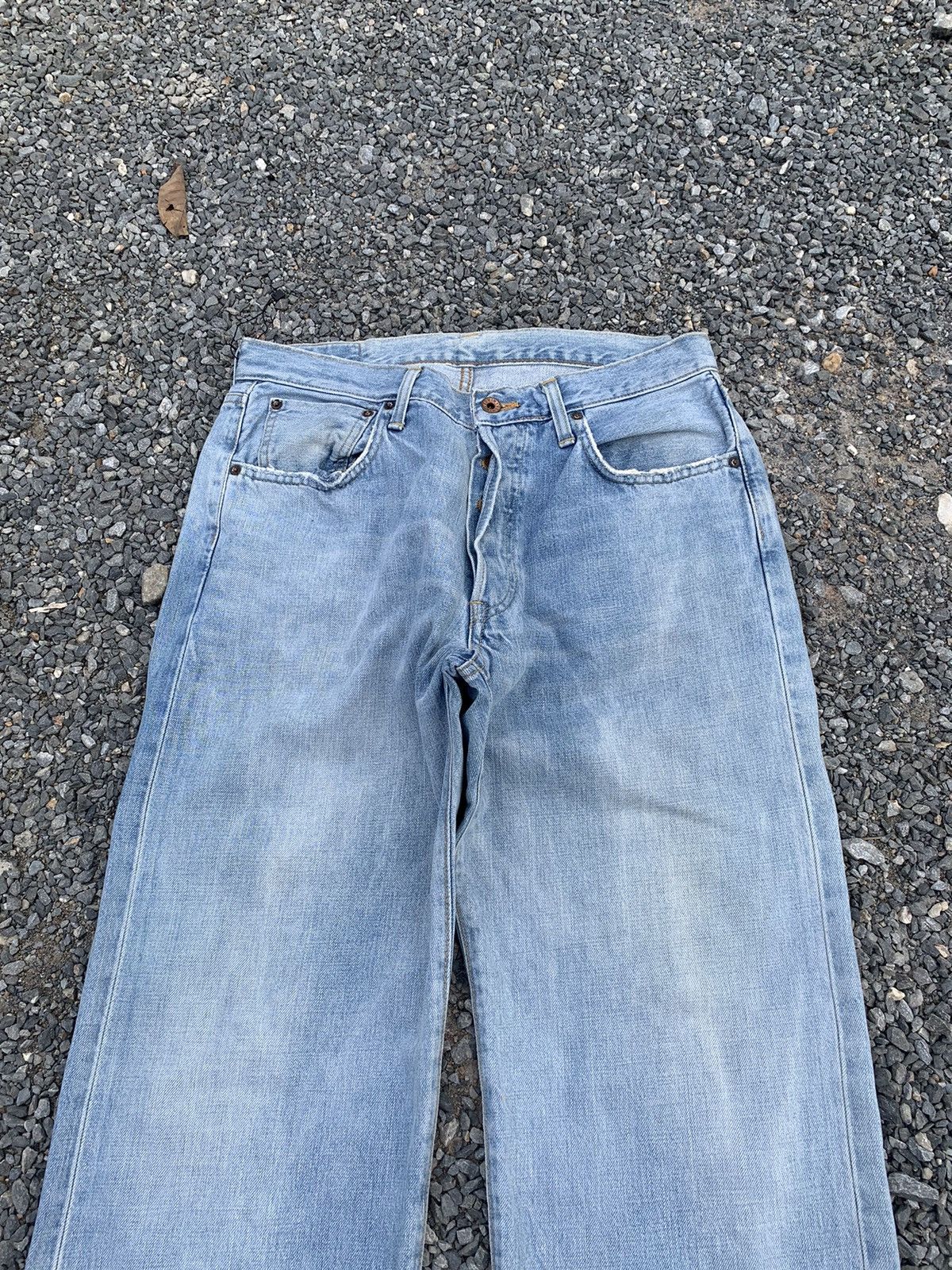 Kapital VINTAGE EDWIN 505X SELVEDGE FADED BAGGY DISTRESSED DENIM Size US 32 / EU 48 - 6 Thumbnail