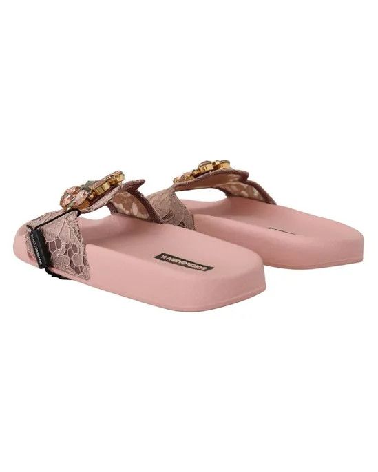 Dolce & Gabbana o1y0925 Slippers in Pink Size US 5.5 / IT 35.5 - 2 Thumbnail