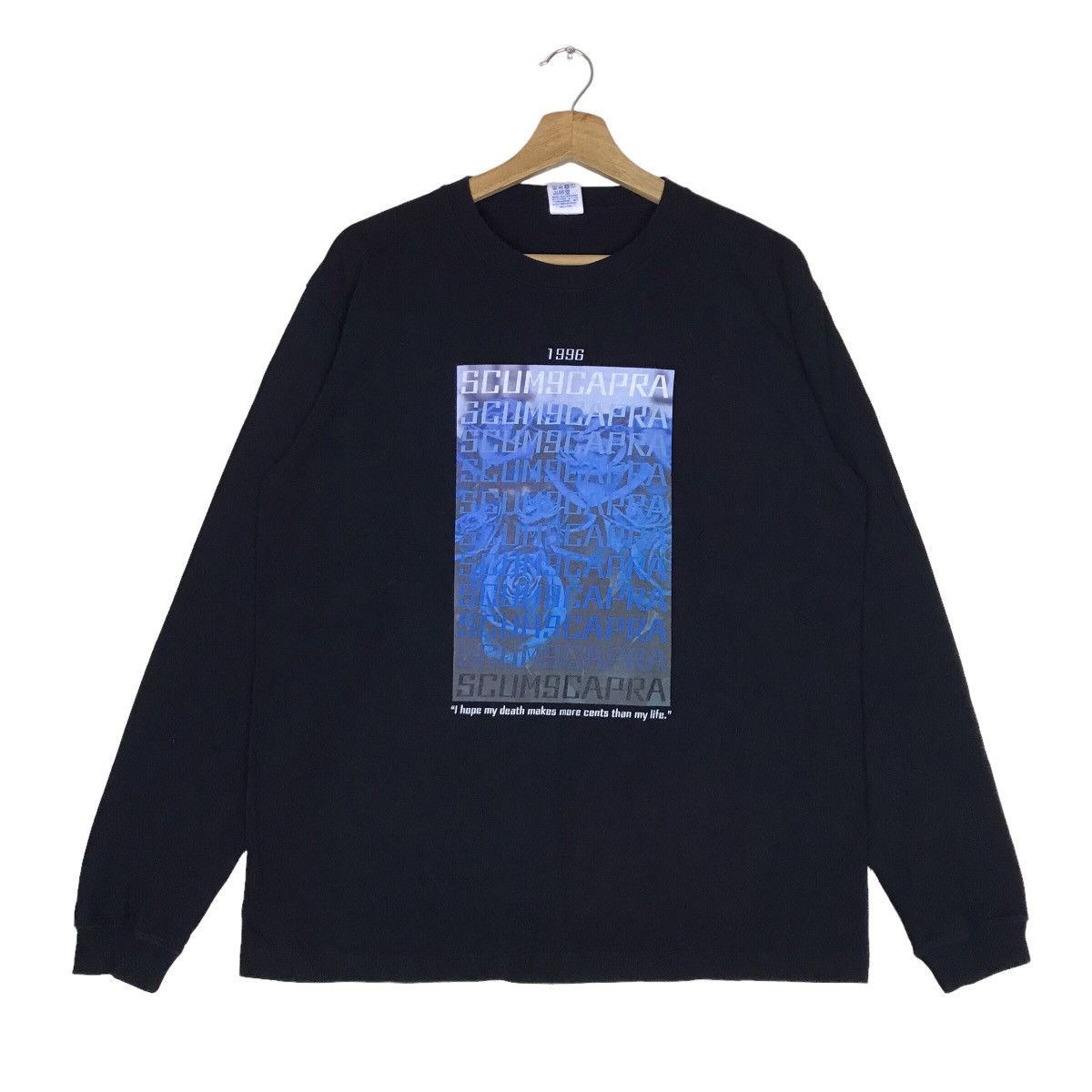 Vintage Vintage SCUM9CAPRA Japanese Brand Printed Long Sleeve Shirt Size US L / EU 52-54 / 3 - 1 Thumbnail