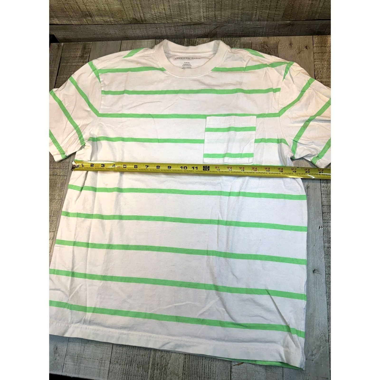 American Eagle Outfitters VINTAGE Men’s American eagle striped lime green tea medium Size US M / EU 48-50 / 2 - 4 Thumbnail