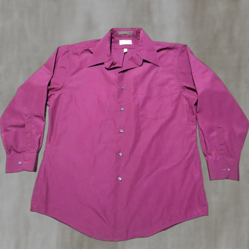 Van Heusen Van Heusen Shirt Button-Up 17 32/33 Purple Long Sleeve Mens Size 17 32/33 Cotton Blend Striped Casual Front Button-Up Shirt Mens Size US XL / EU 56 / 4 - 1 Thumbnail