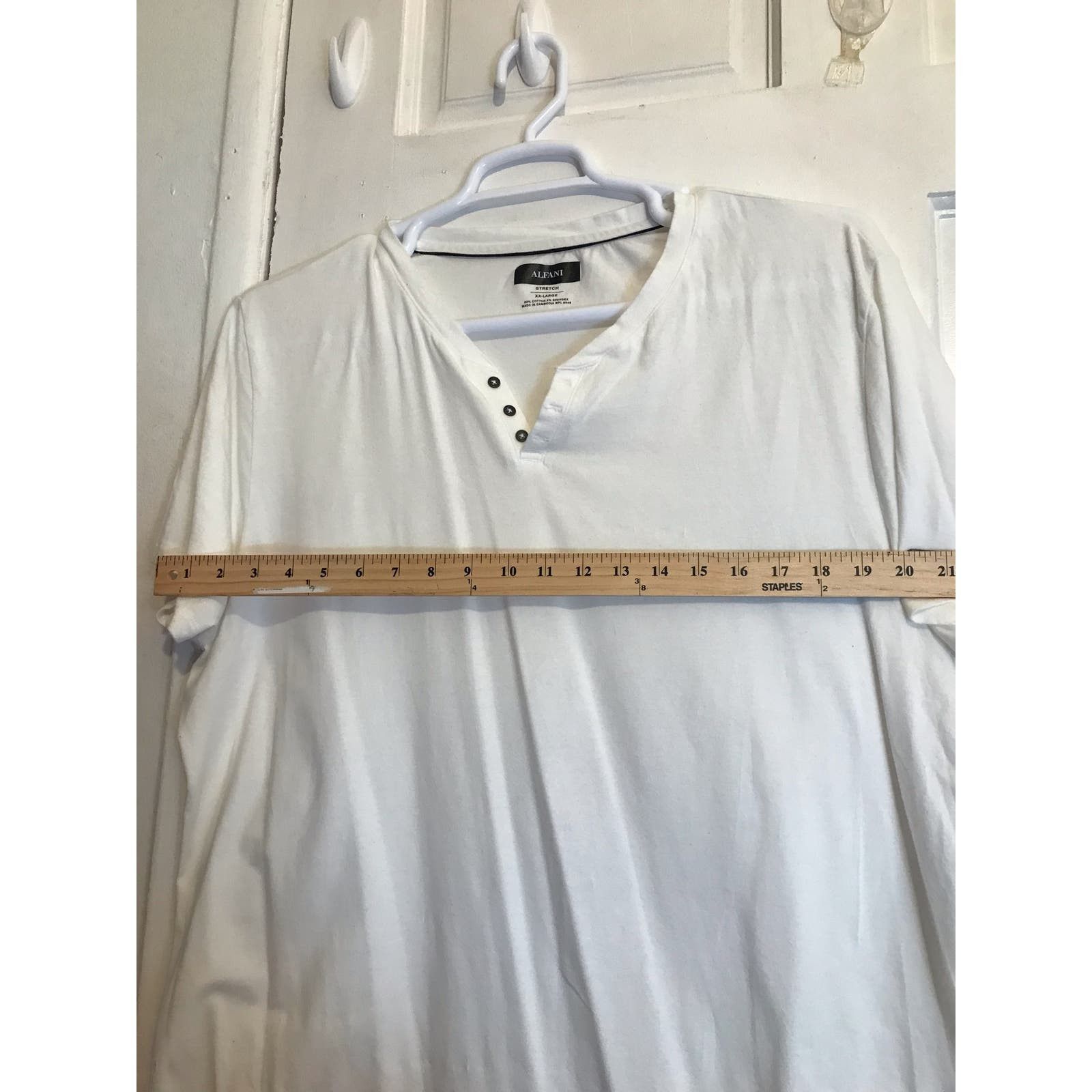 Alfani ALFANI Stretch Shirt Men's XXL White Short Sleeve Size US XXL / EU 58 / 5 - 5 Thumbnail