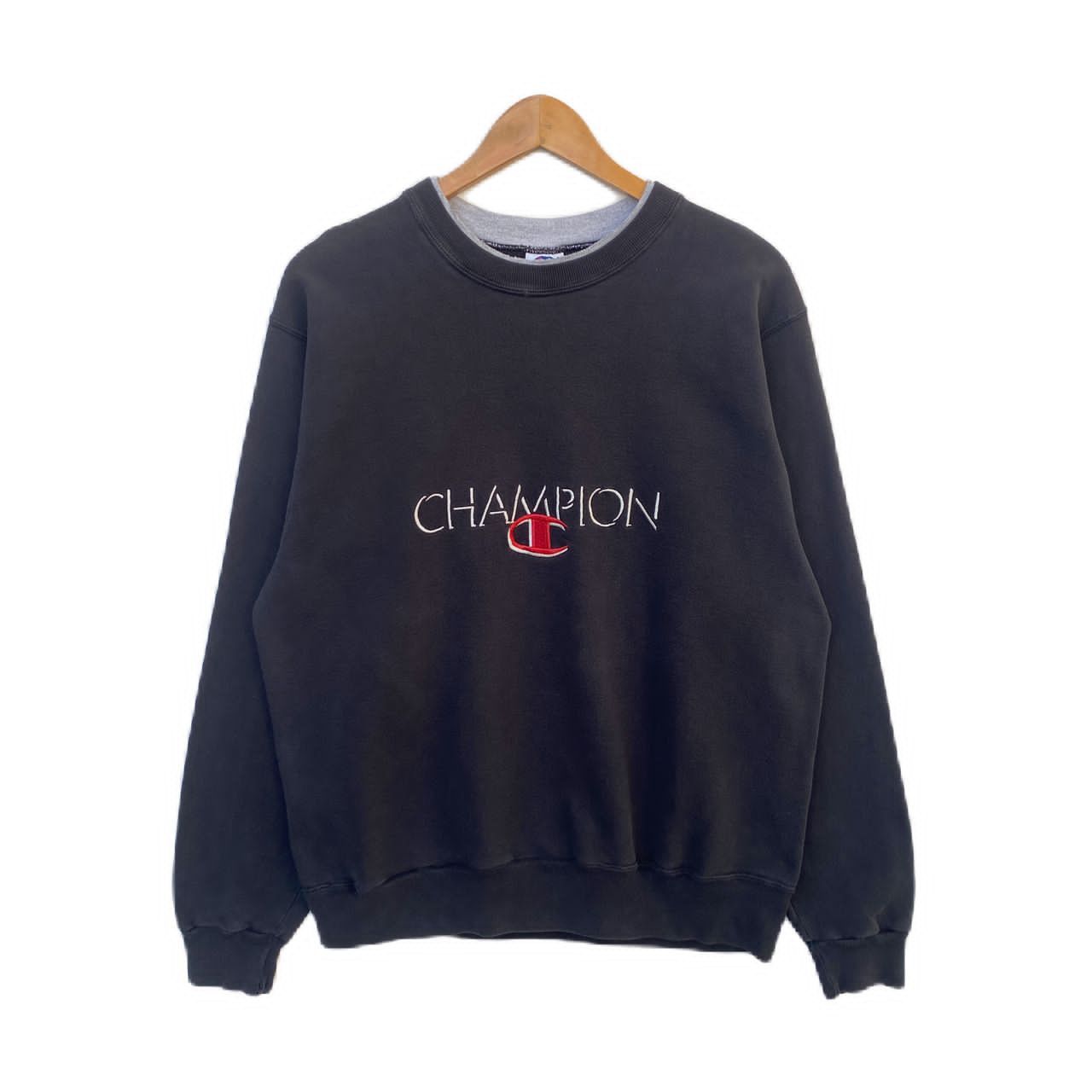 Champion × Vintage VINTAGE CHAMPION SWEATSHIRT XL PULLOVER BLACK Size US XL / EU 56 / 4 - 1 Thumbnail