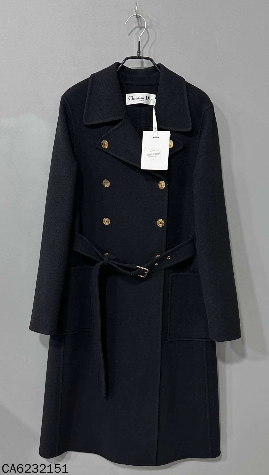 Dior Dior 2024 double-breasted gold buttoned wool overcoat 38 Size S / US 4 / IT 40 - 2 Thumbnail