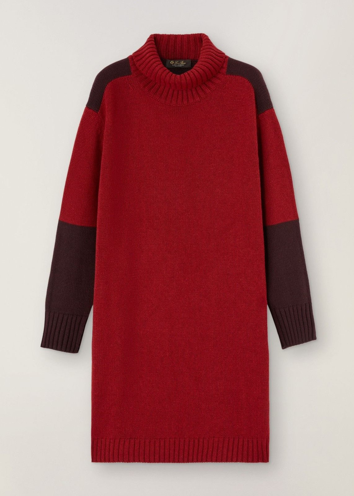 image of Loro Piana O1Loc1C0224 Grassmoor Turtleneck Dress In Red/brown, Women's (Size Small)