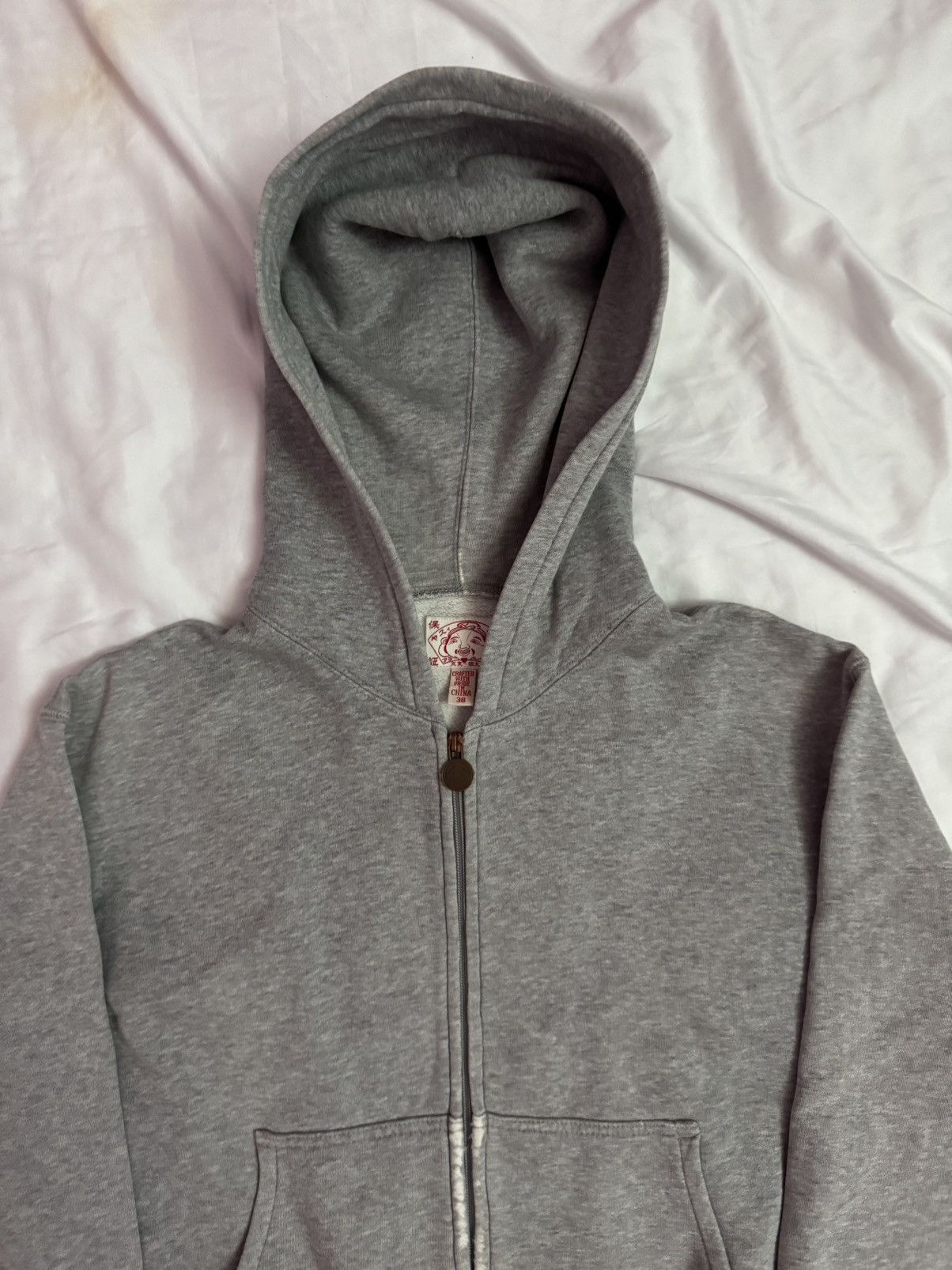 Evisu Distressed 2000s Evisu Big Logo Zip Up Hoodie Size US L / EU 52-54 / 3 - 4 Thumbnail