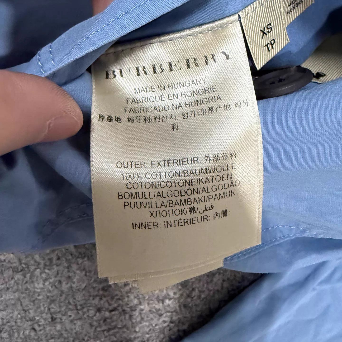 Burberry Burberry Blue Double-Sided Jacket XS 99 New Size US XS / EU 42 / 0 - 4 Thumbnail