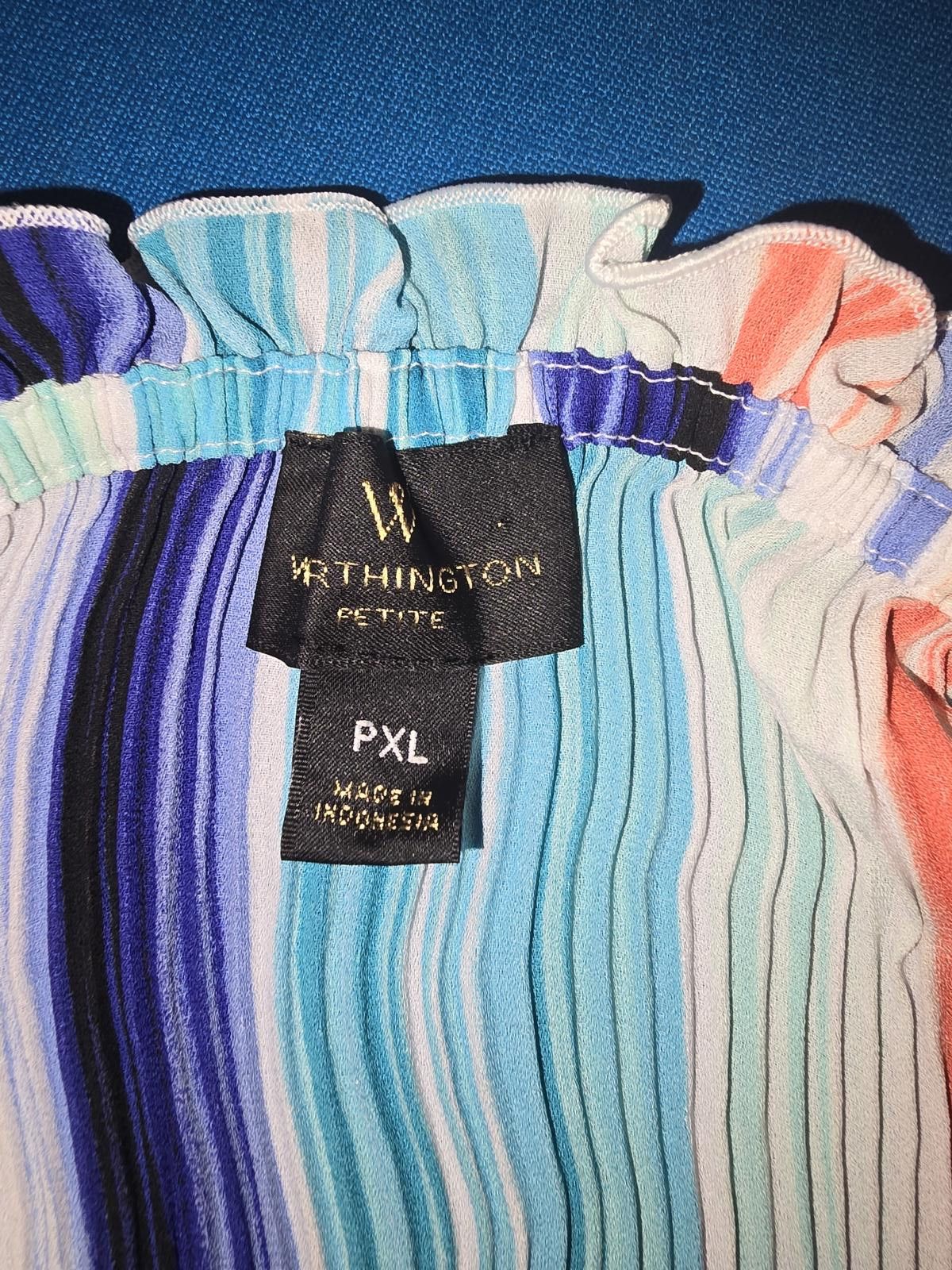 Worthington Stylish Striped Off-Shoulder Top - Perfect for Summer Size XL / US 12-14 / IT 48-50 - 2 Thumbnail