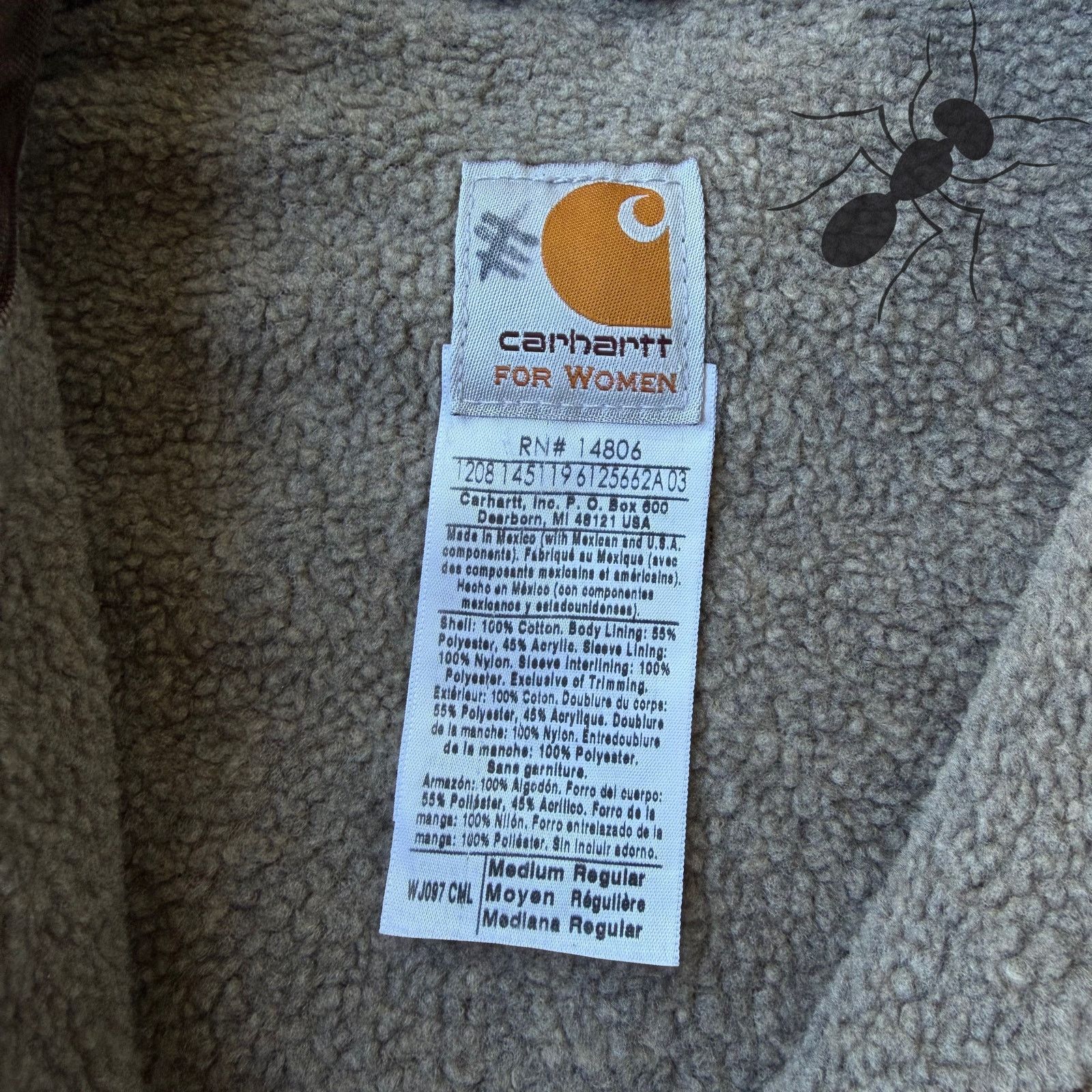 Carhartt × Vintage Carhartt WOMENS WJ097 CML brown Detroit work wear jacket Size US L / EU 52-54 / 3 - 5 Thumbnail