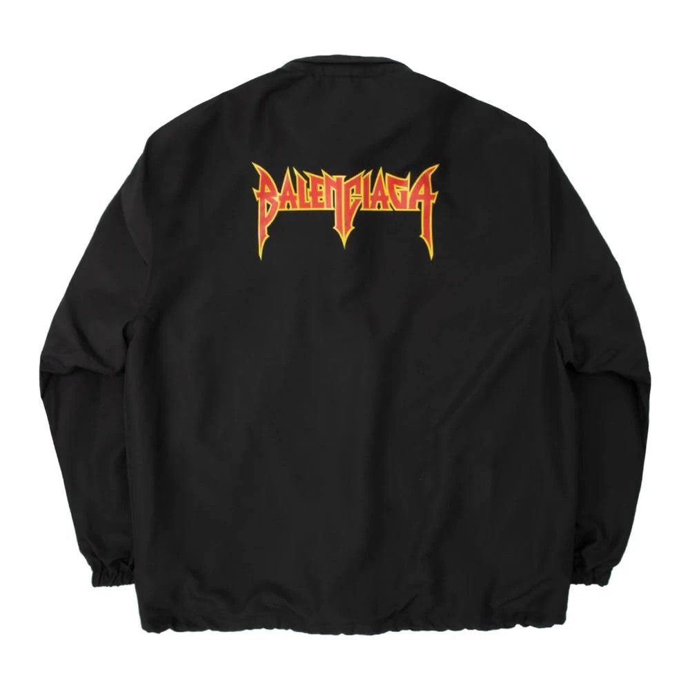 Balenciaga o1mle0724 Metal Logo Windbreaker in Black Size US M / EU 48-50 / 2 - 3 Thumbnail