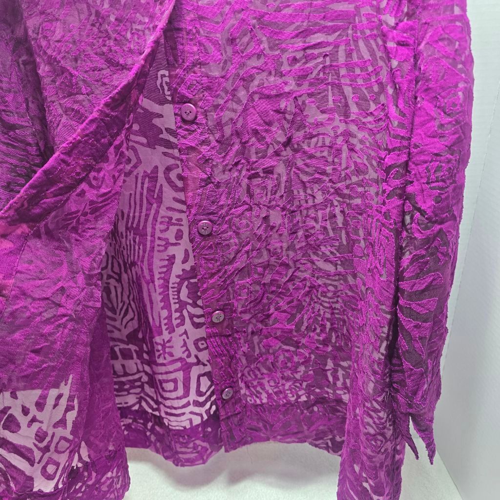 The Unbranded Brand Women's Ruby Rd. Purple Blouse Plus Size 14 Size XL / US 12-14 / IT 48-50 - 4 Thumbnail