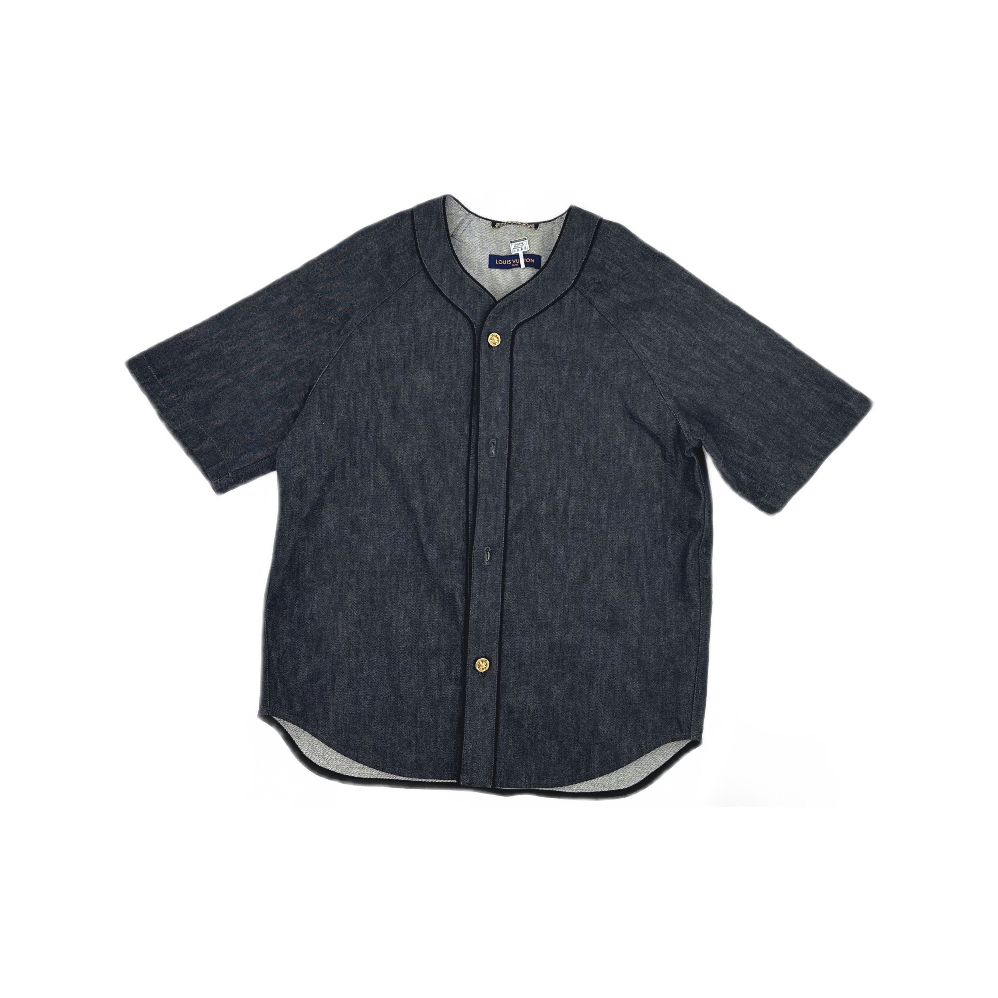 Louis Vuitton Louis Vuitton SS22 Denim Baseball Shirt XL Size US XL / EU 56 / 4 - 1 Thumbnail