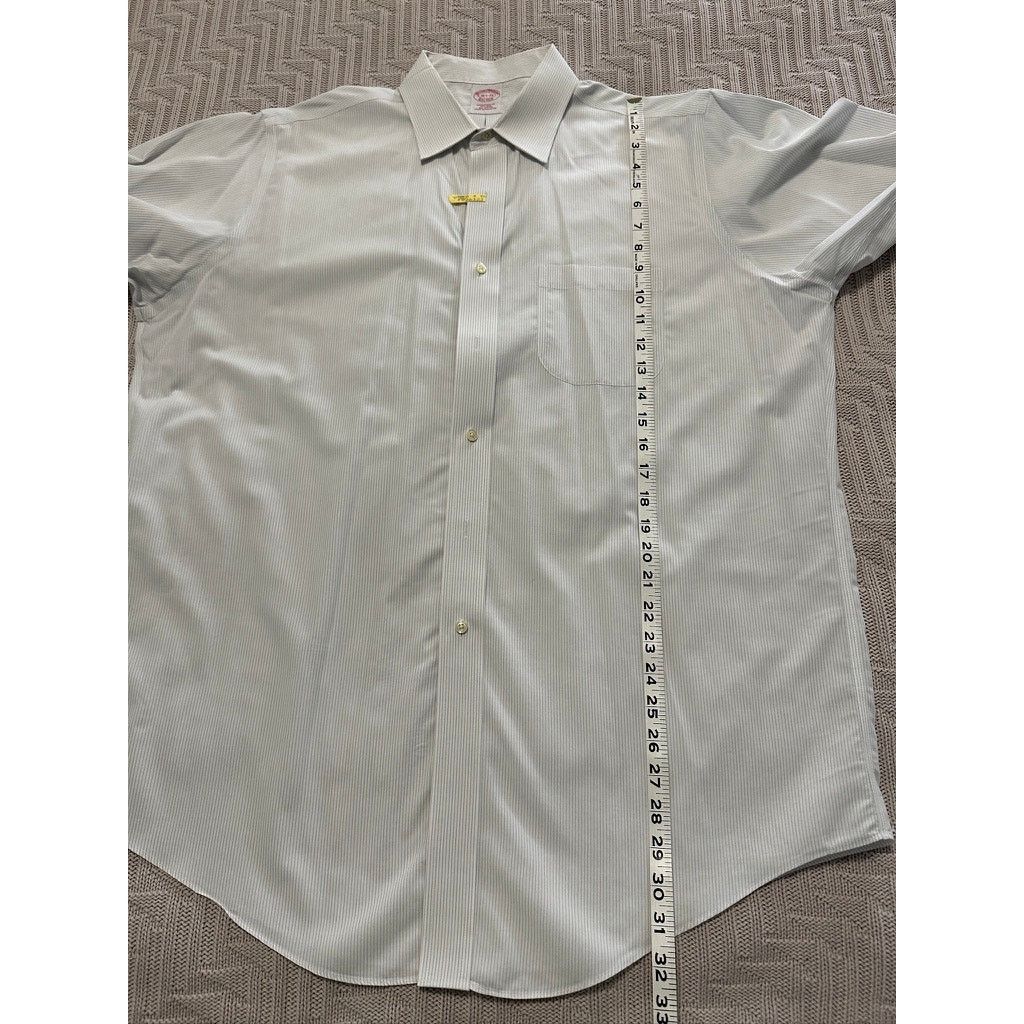 Brooks Brothers Brooks Brothers gray striped traditional fit button down Size US L / EU 52-54 / 3 - 7 Thumbnail