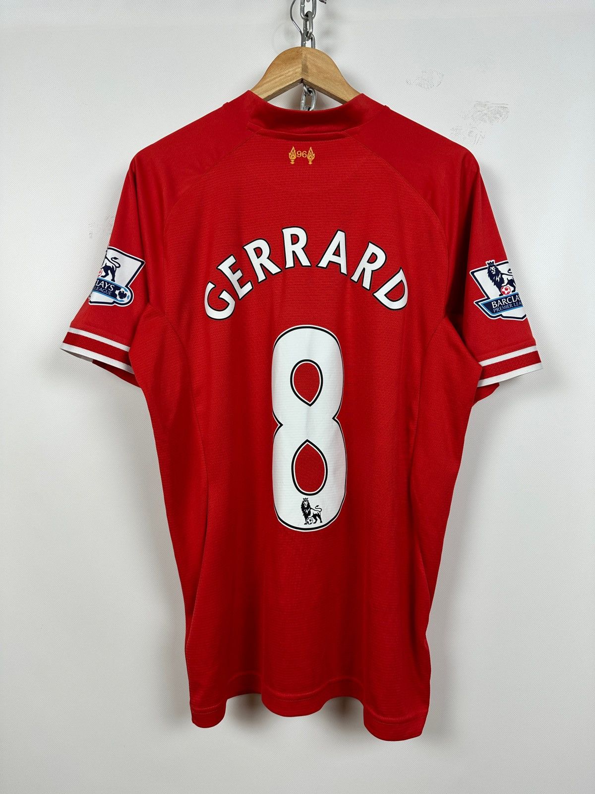 Vintage 2013/14 Warrior Liverpool Premier League Gerrard #8 Jersey Size US L / EU 52-54 / 3 - 1 Thumbnail