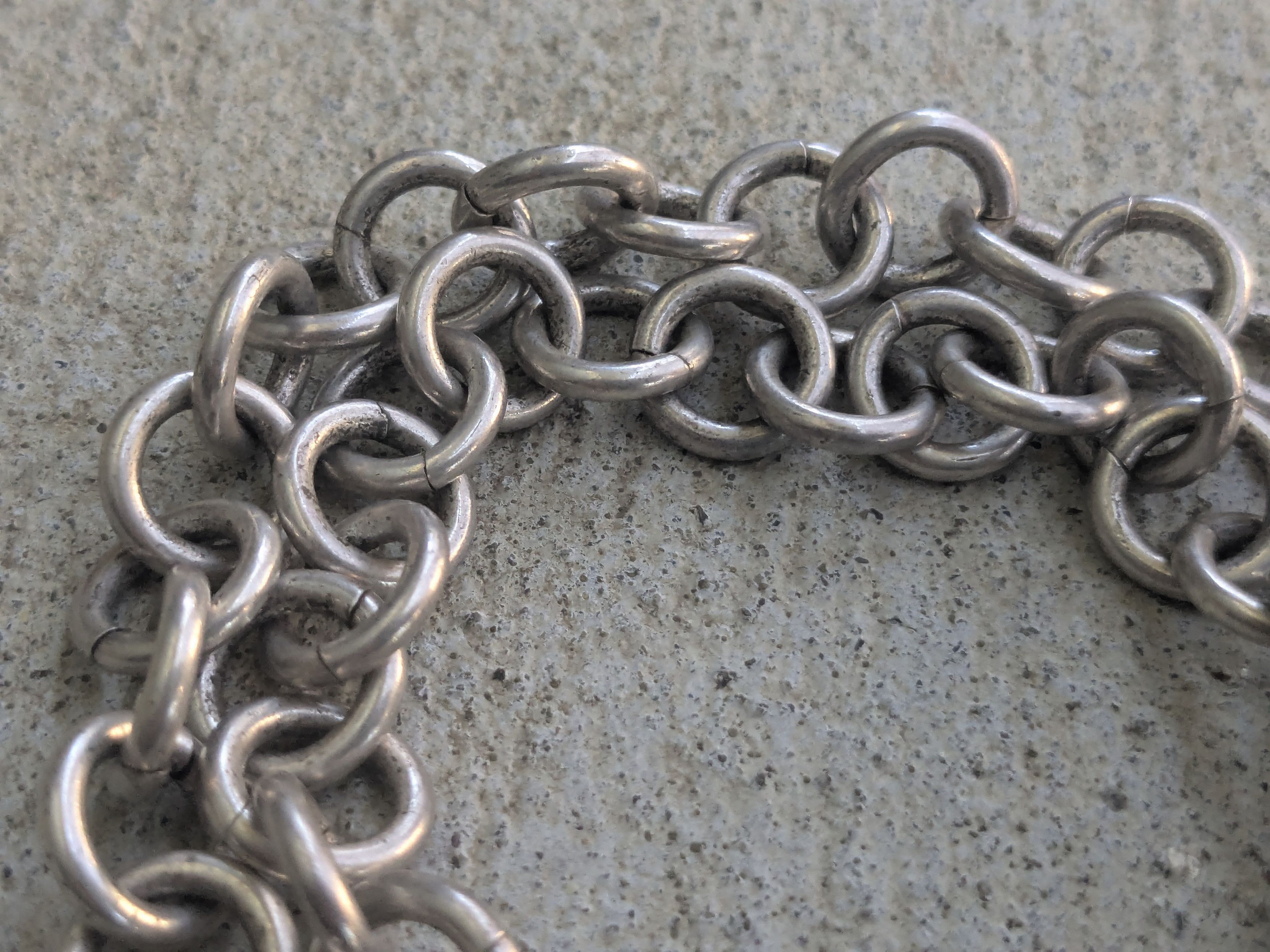 Jewelry Vintage Sterling Silver Choker Necklace Heart Round 16" Size ONE SIZE - 4 Thumbnail