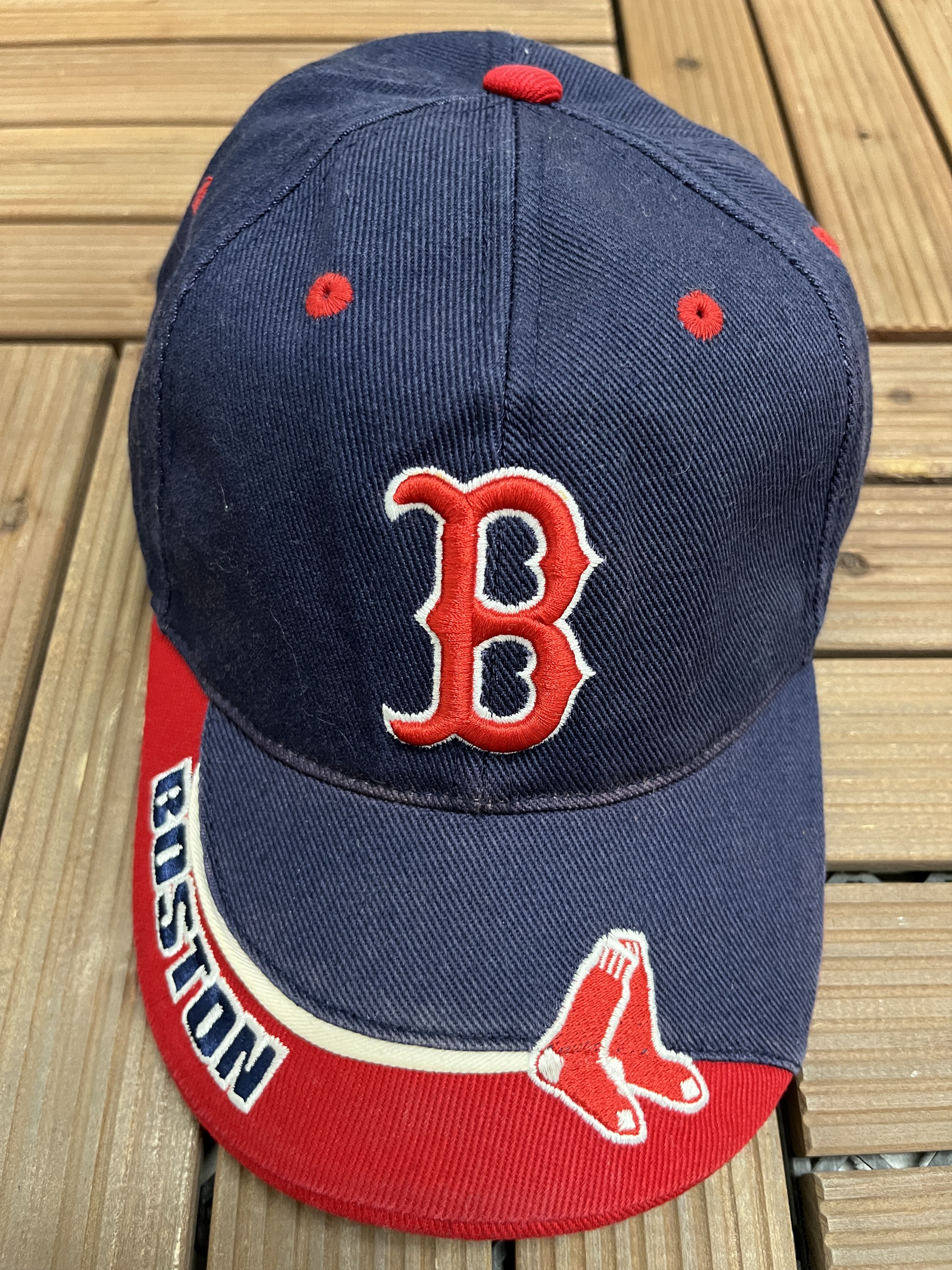Vintage Boston Red Sox Vintage Strap Back Blue Hat Cap Size ONE SIZE - 3 Thumbnail