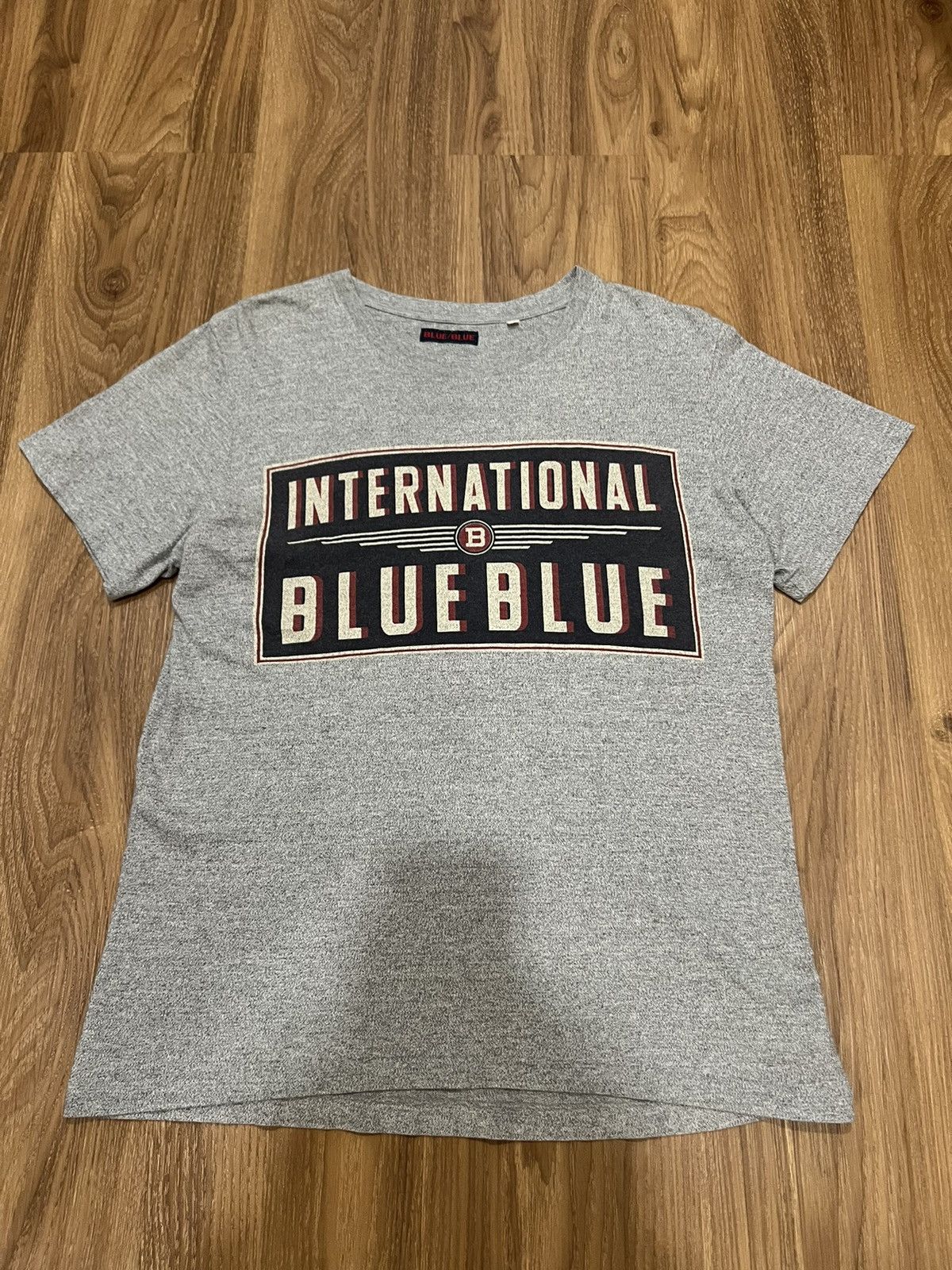 Blue Blue Japan × Vintage BLUE BLUE INTERNATIONAL JAPANESE BIG LOGO RARE TEE Y2K Size US M / EU 48-50 / 2 - 1 Thumbnail