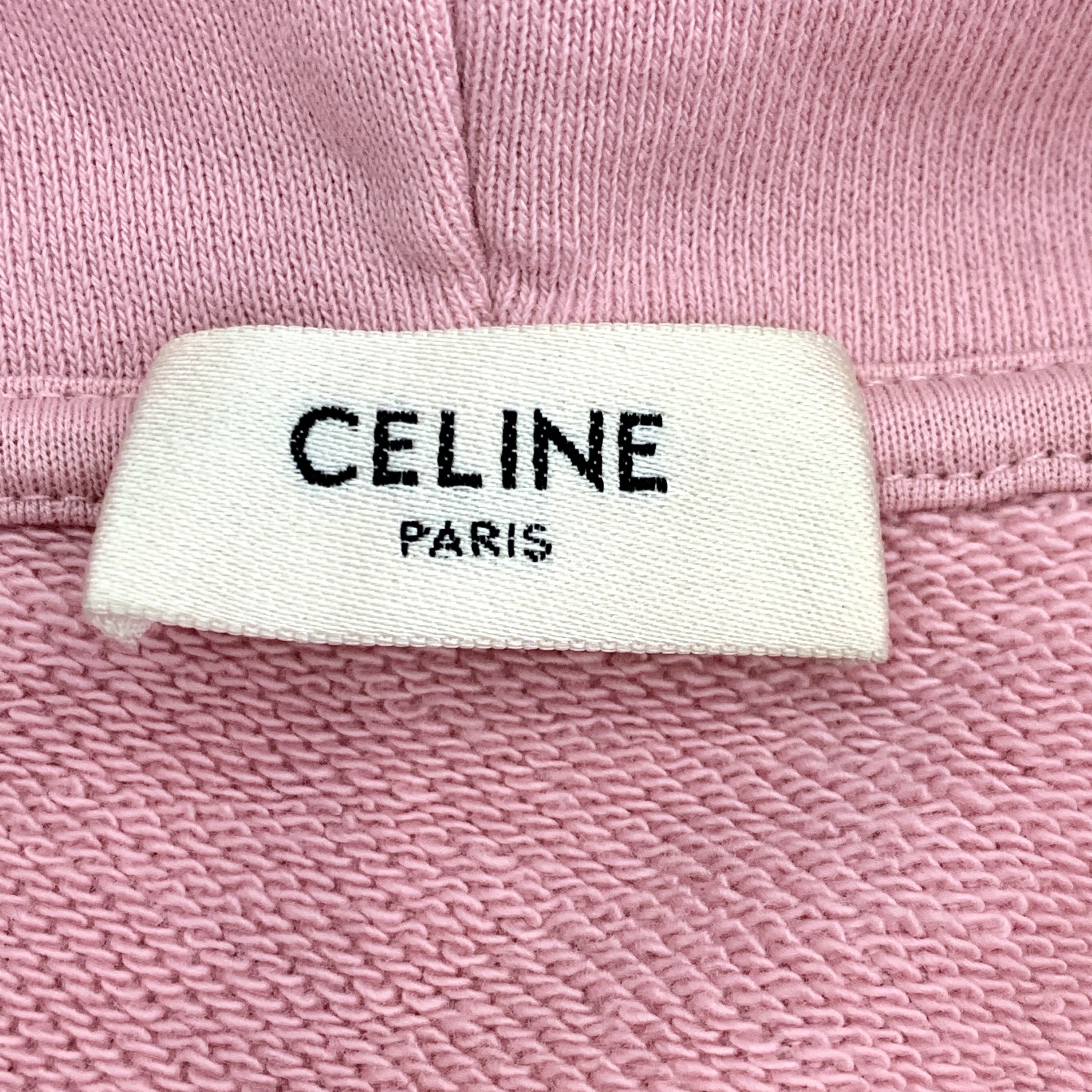 Celine Celine Hoodie – Pink Logo Print Sweatshirt (Size S) Size S / US 4 / IT 40 - 2 Thumbnail