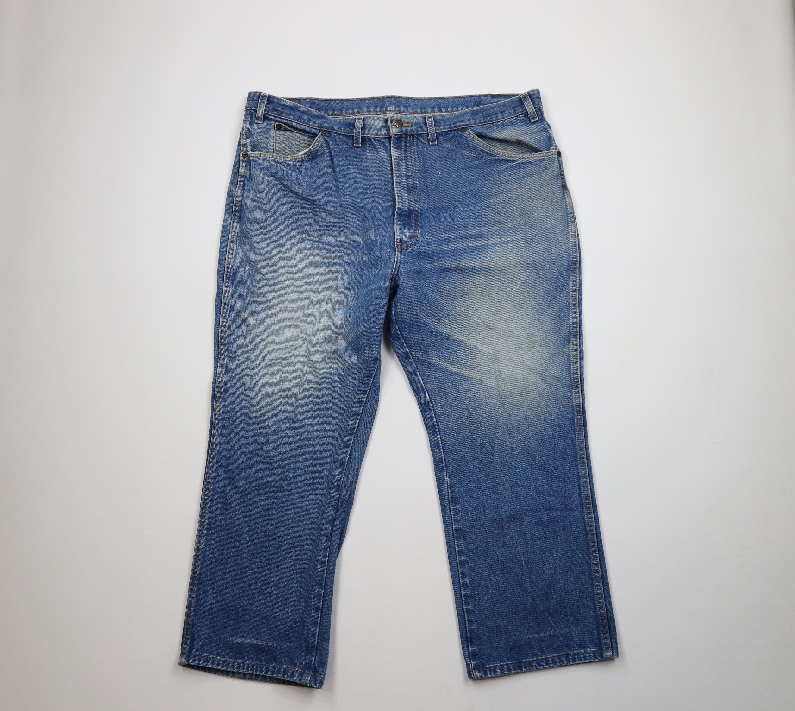 Dickies × Vintage Vintage Dickies Spell Out Wide Leg Denim Jeans Blue Cotton Size US 44 / EU 60 - 1 Thumbnail
