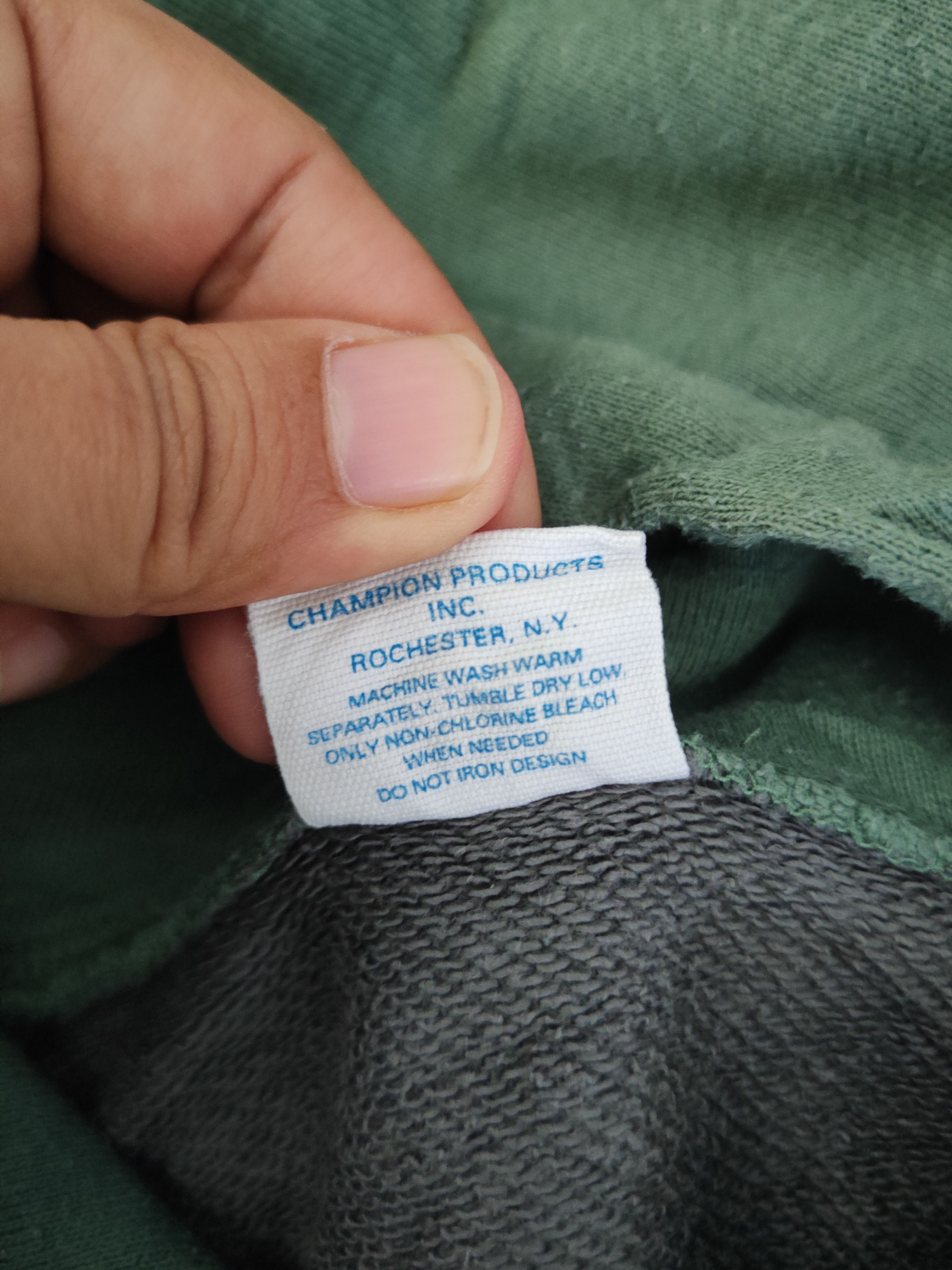 Champion Vintage Faded Champion Green Gray Hoodie Sweatshirts Size S / US 4 / IT 40 - 10 Thumbnail