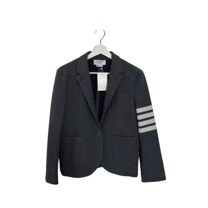 Thom Browne Thom Browne Classic Striped V-Neck Blazer Size US M / EU 48-50 / 2 - 1 Thumbnail