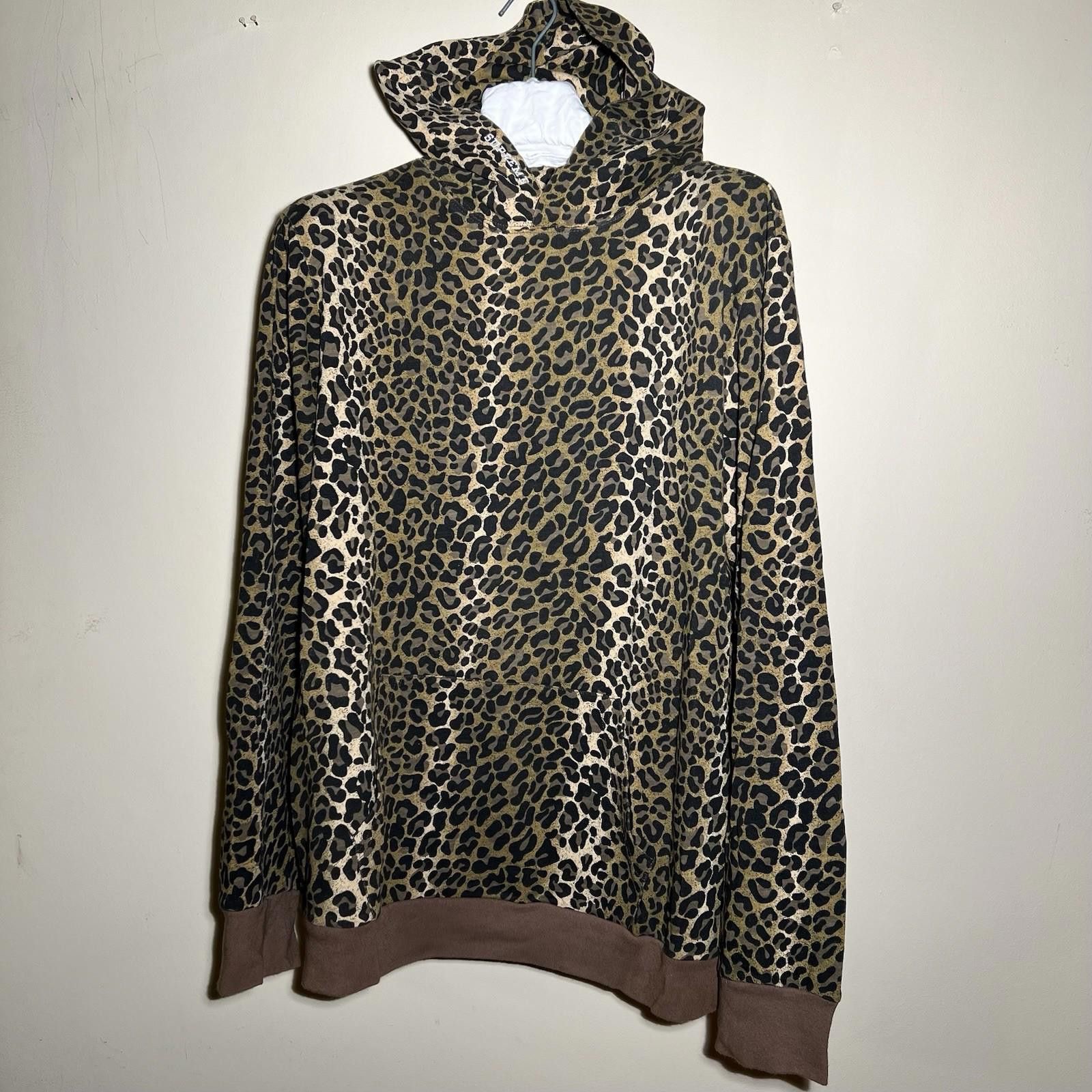 Supreme Supreme Silver Label 100% Cotton Thin Hoodie Leopard L Size US L / EU 52-54 / 3 - 1 Thumbnail