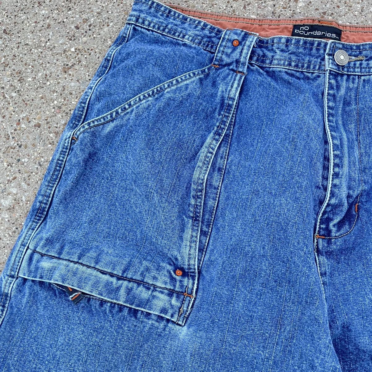 Other Vintage No Boundaries Baggy Denim Shorts Jorts Skate Mens 36 Size US 36 / EU 52 - 4 Thumbnail
