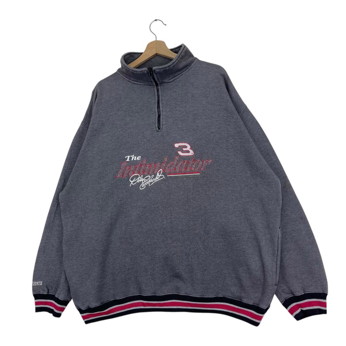 NASCAR × Vintage 90’s NASCAR Dale Earnhardt Half Zip Sweatshirt Size US XXL / EU 58 / 5 - 2 Thumbnail