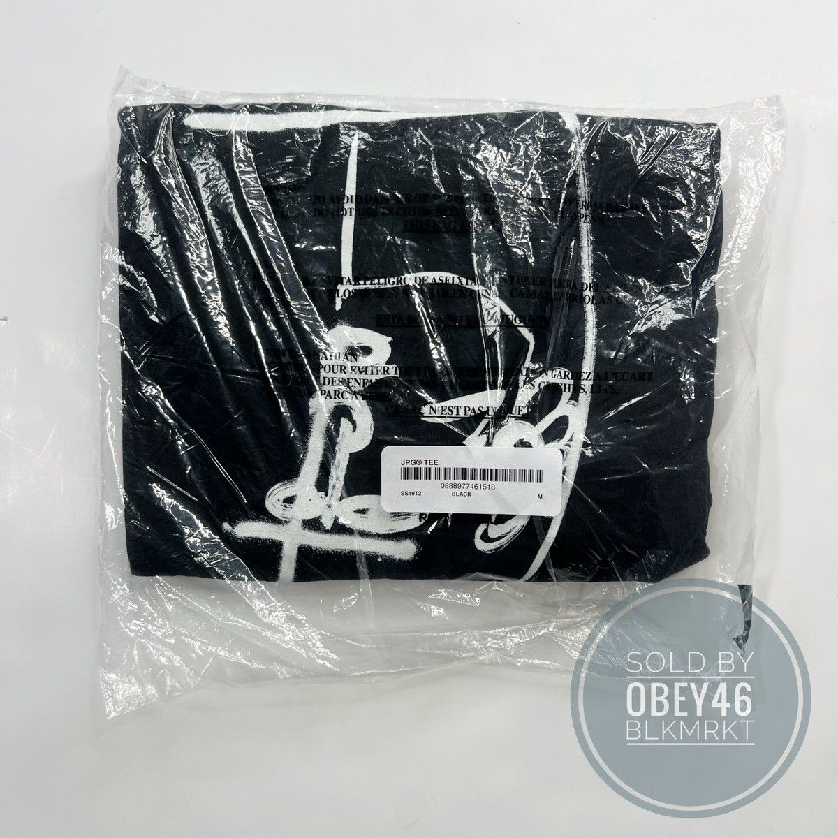 Supreme x Jean Paul Gaultier Box Logo Black SS19 Size L