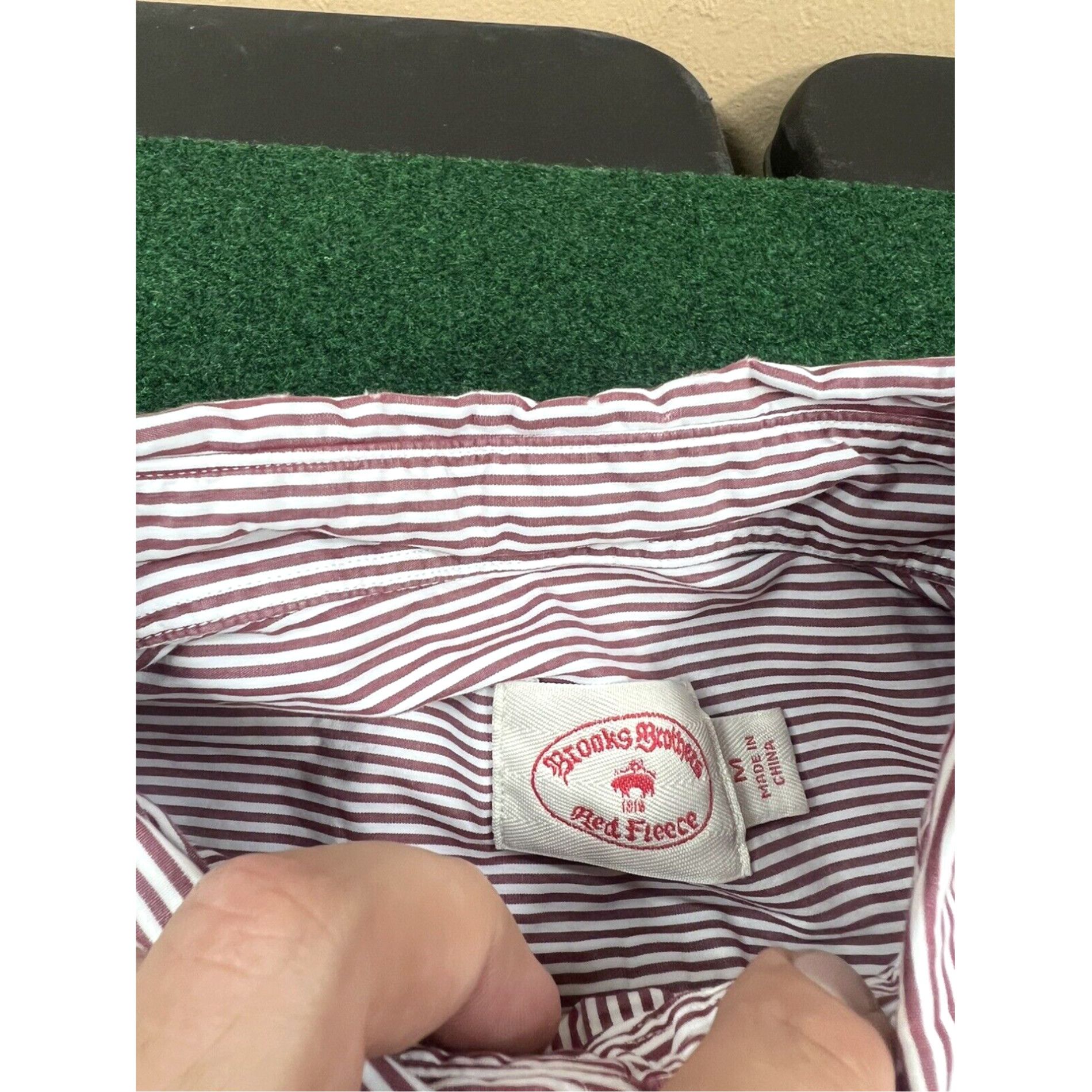 Brooks Brothers Brooks Brothers Button Down Mens Medium Striped White Long Sleeve red white Size US M / EU 48-50 / 2 - 5 Thumbnail