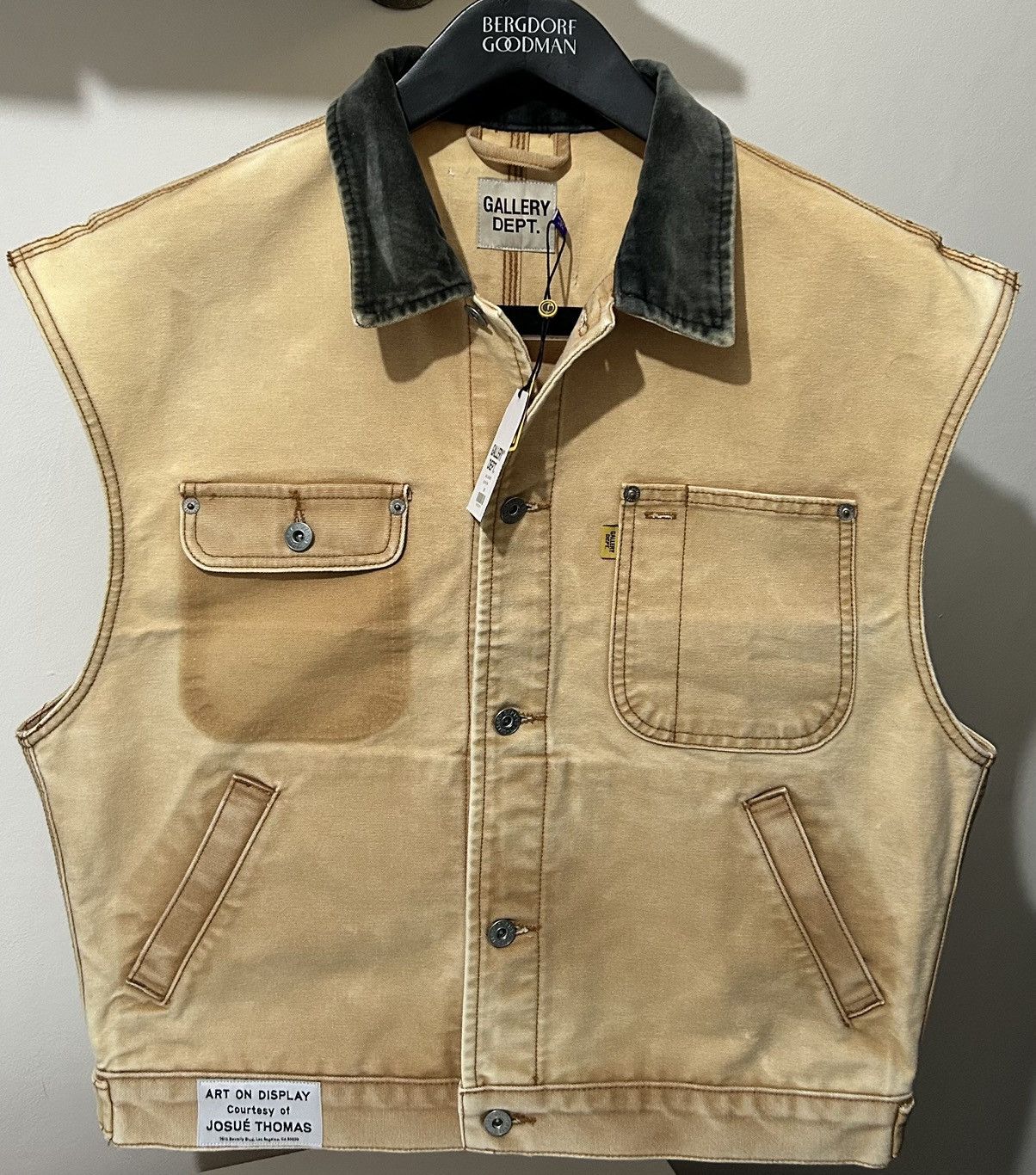 Gallery Dept. Gallery Dept Logan Vest Jacket Medium Tan Brown Size US M / EU 48-50 / 2 - 1 Thumbnail