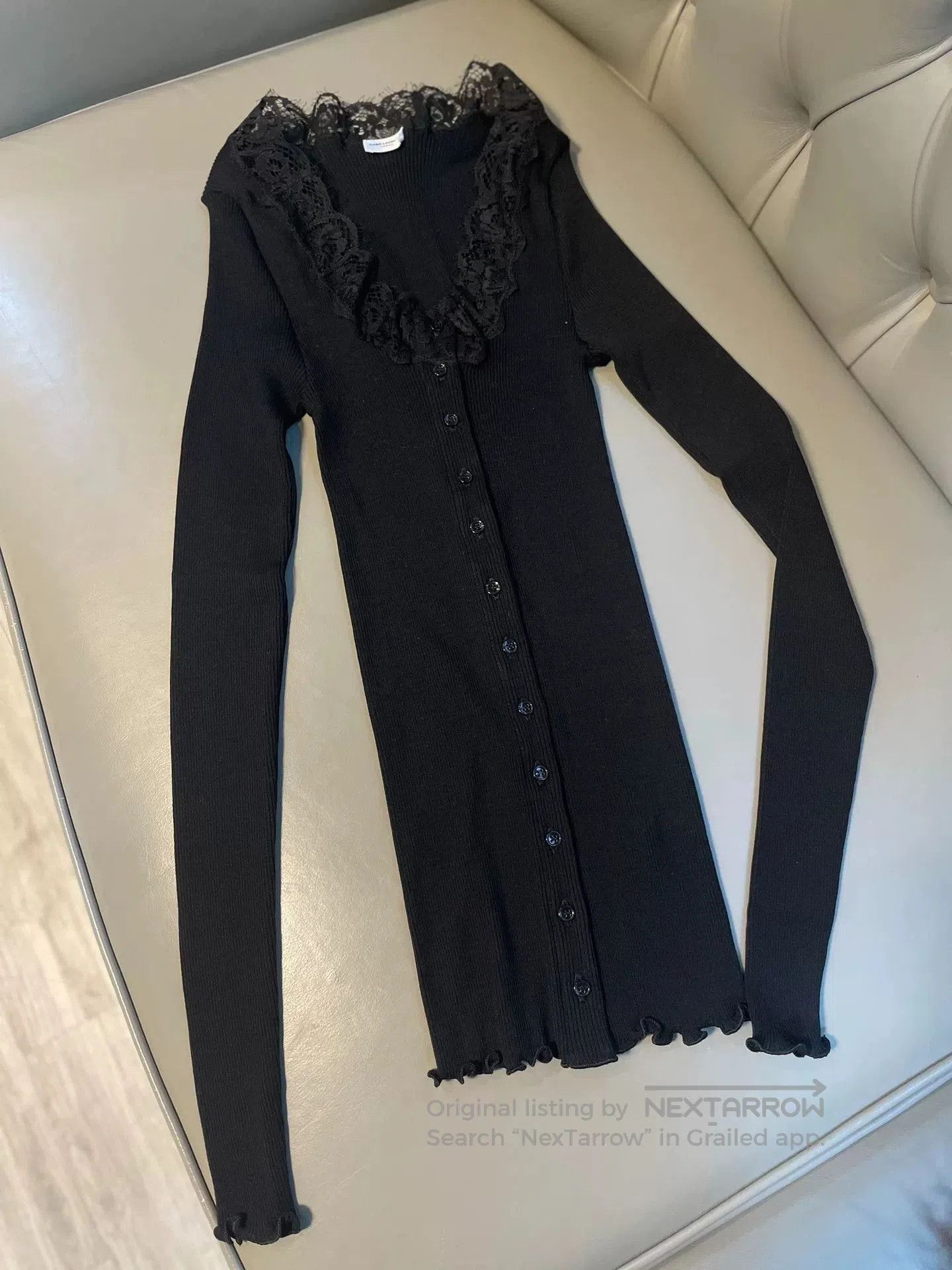 Saint Laurent Paris Saint Laurent Knit Lace Cardigan. Size XS / US 0-2 / IT 36-38 - 1 Thumbnail