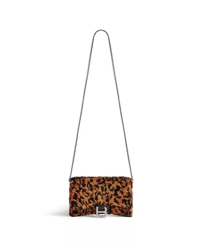 Balenciaga o1s1rm1124 Size: OS / Hourglass Wallet Chain Leopard Print Size ONE SIZE - 1 Thumbnail