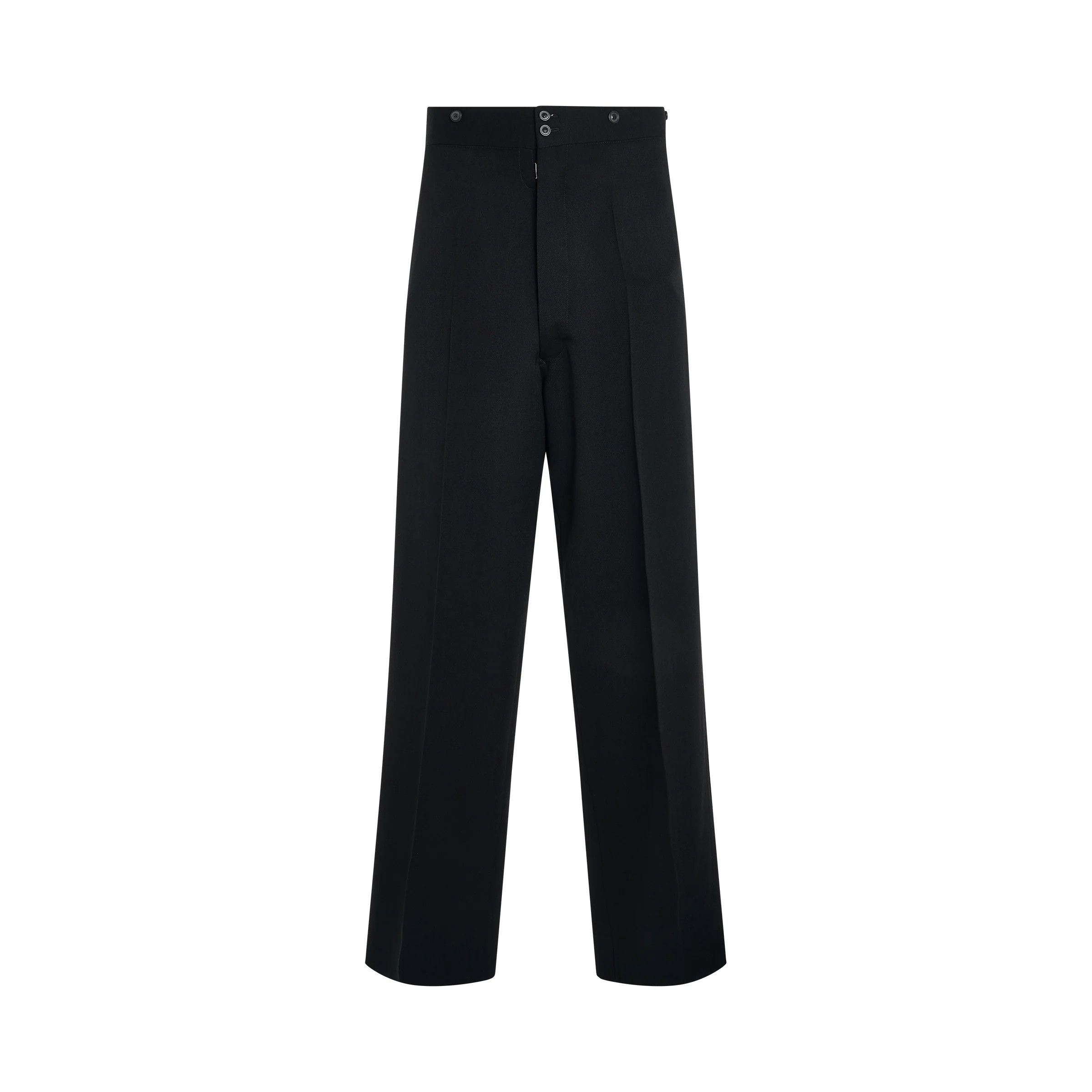 Maison Margiela o1mris0824 Classic Wool Pants in Black Size US 32 / EU 48 - 1 Thumbnail