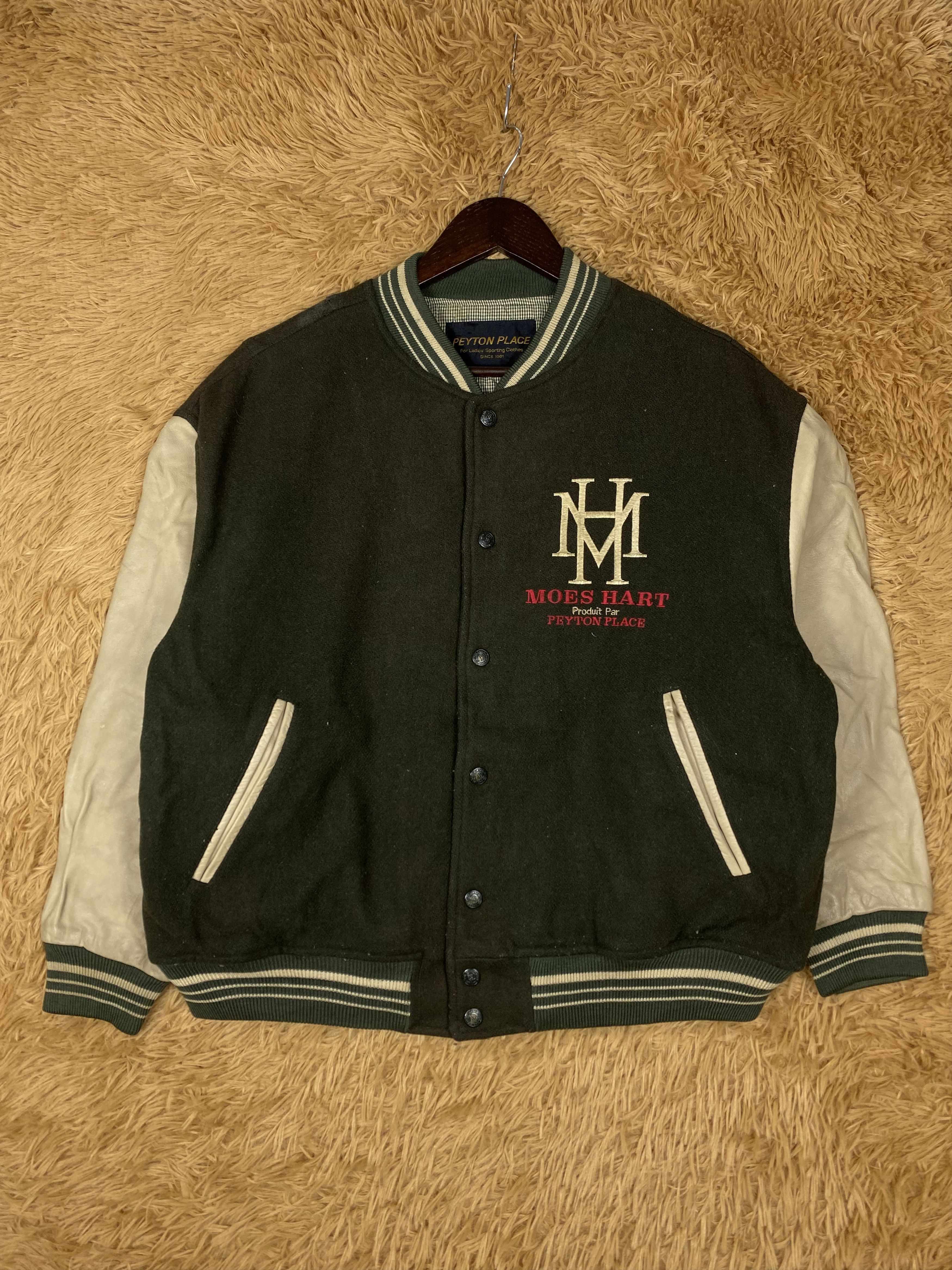 PPFM PPFM VARSITY JACKET WOOL LEATHER SLEEVE | Grailed